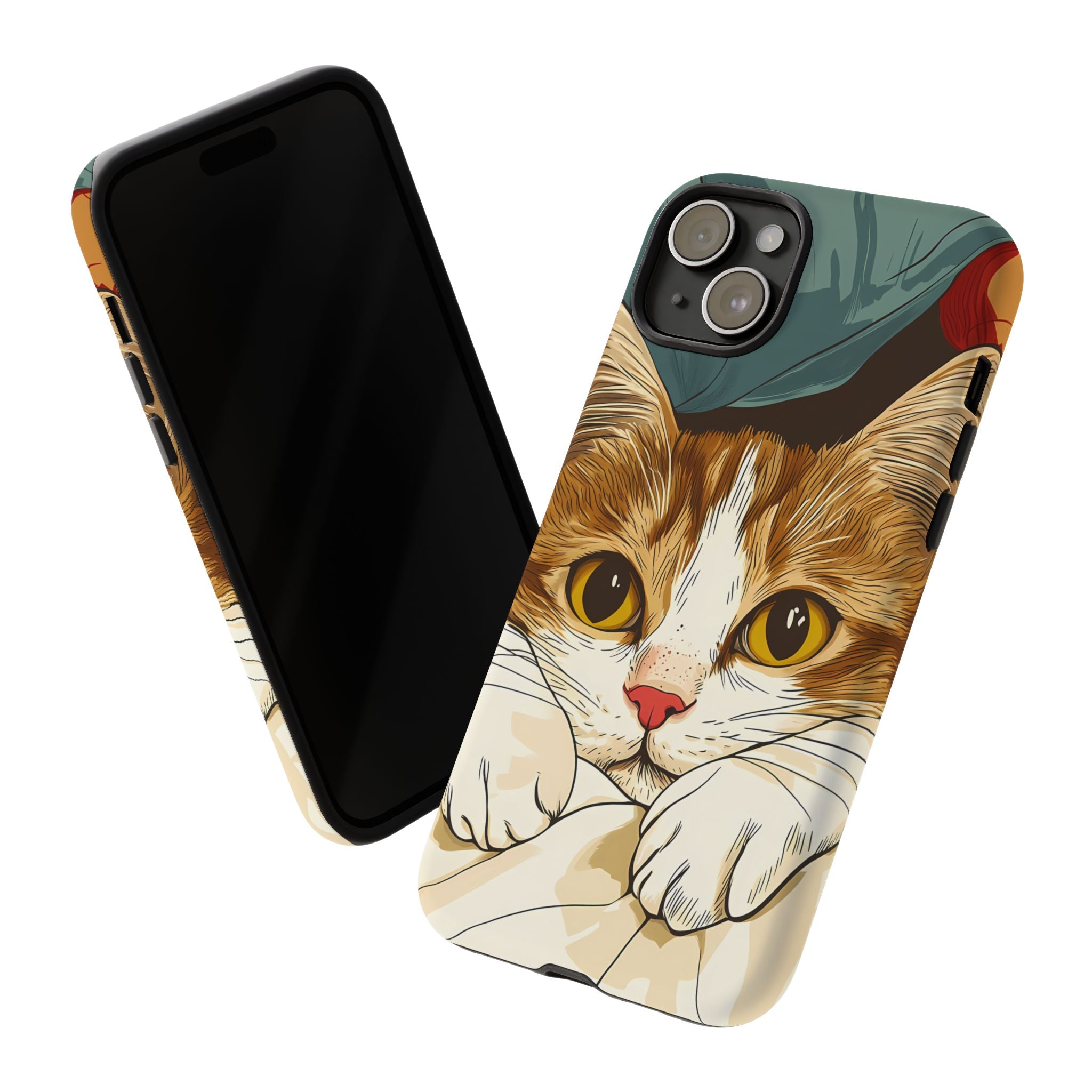 Cute Cat Phone Case - Ideal for Cat Lovers, Pet Owners, Birthday Gifts, Smartphone Accessories, Funny Pet Humor