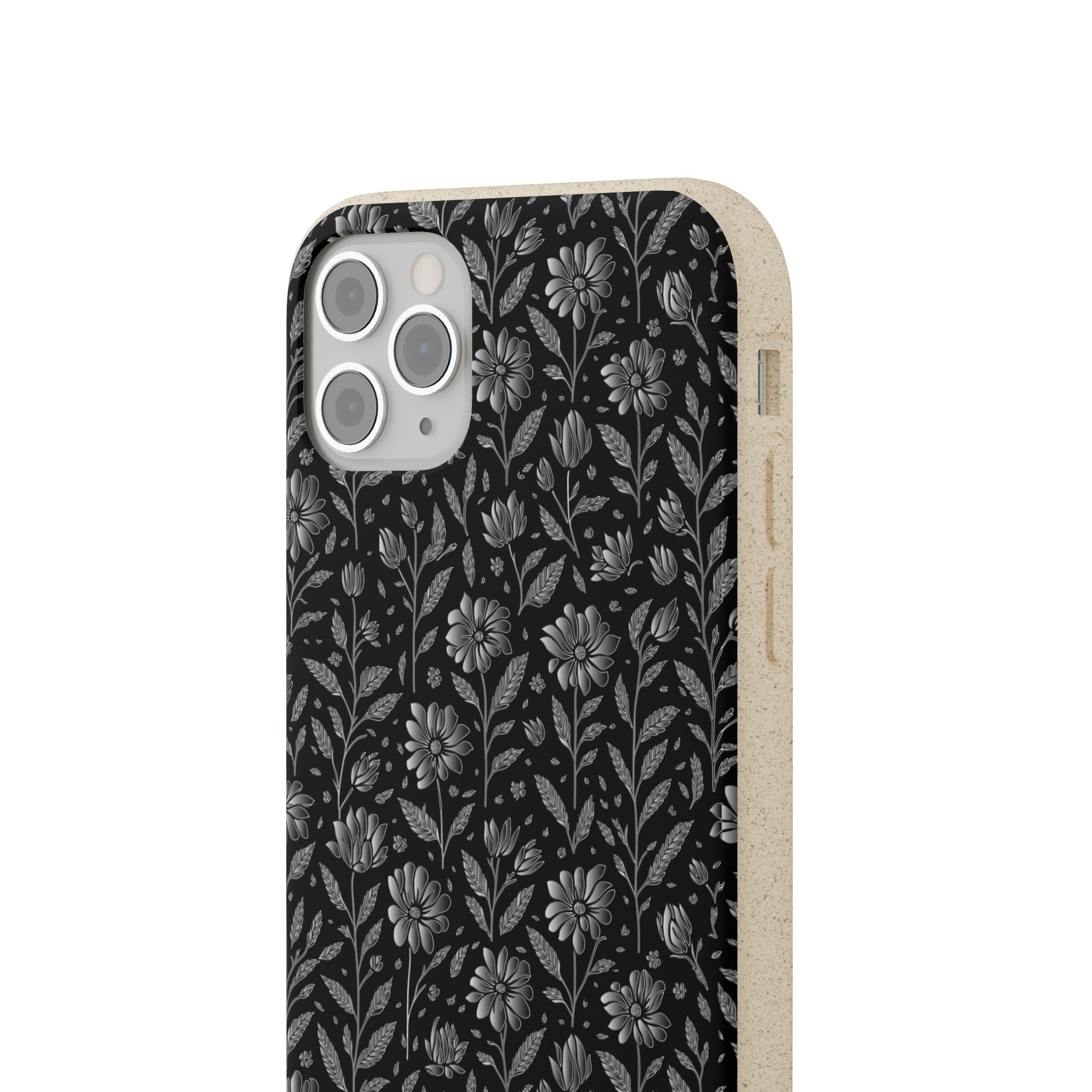 Eco-Friendly Floral Phone Case, Biodegradable iPhone Case, Sustainable Fashion Accessory, Nature Lover Gift, Eco-Conscious Phone Cover