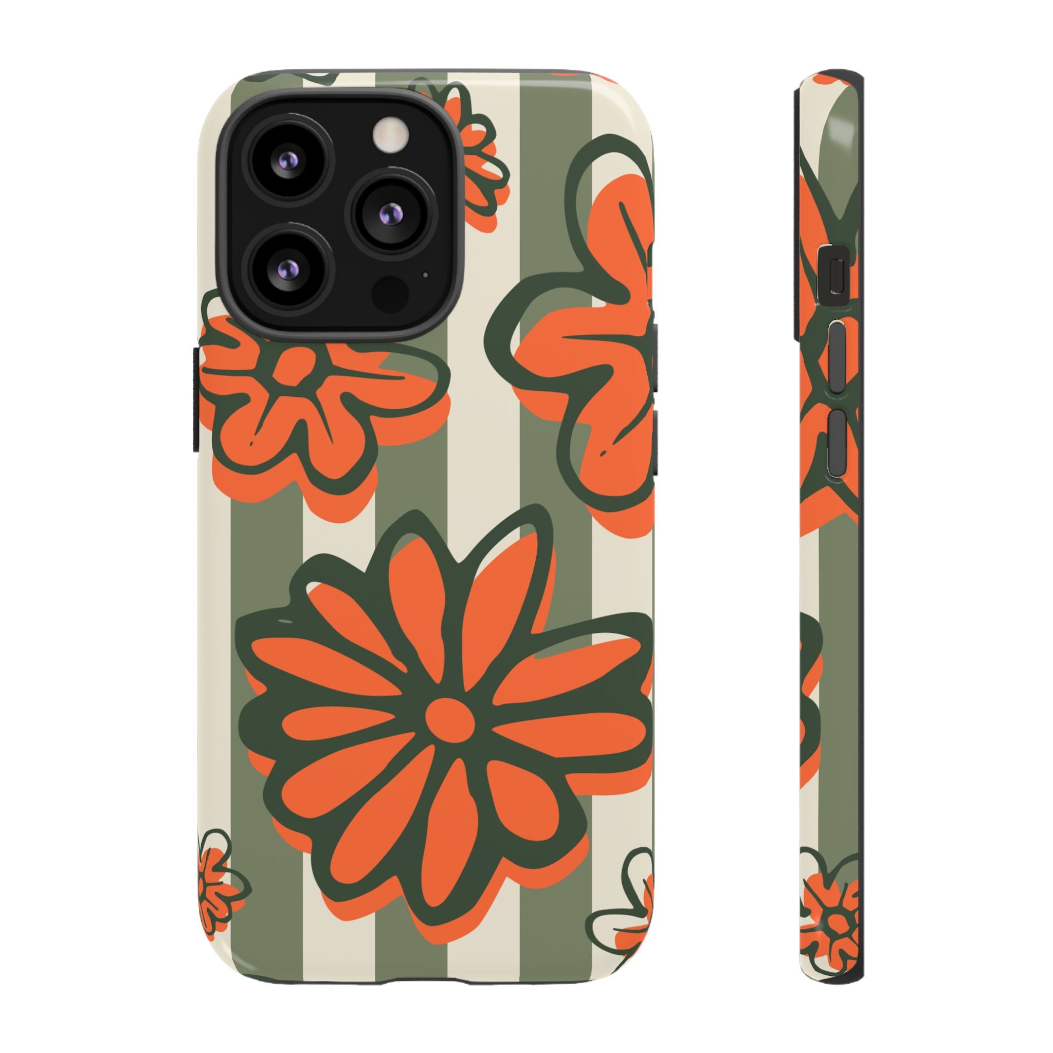 Floral Tough Phone Case - Trendy Protector for Pet Lovers, Super Cute Gift, Floral Design, Stylish Phone Cover, Unique Accessory