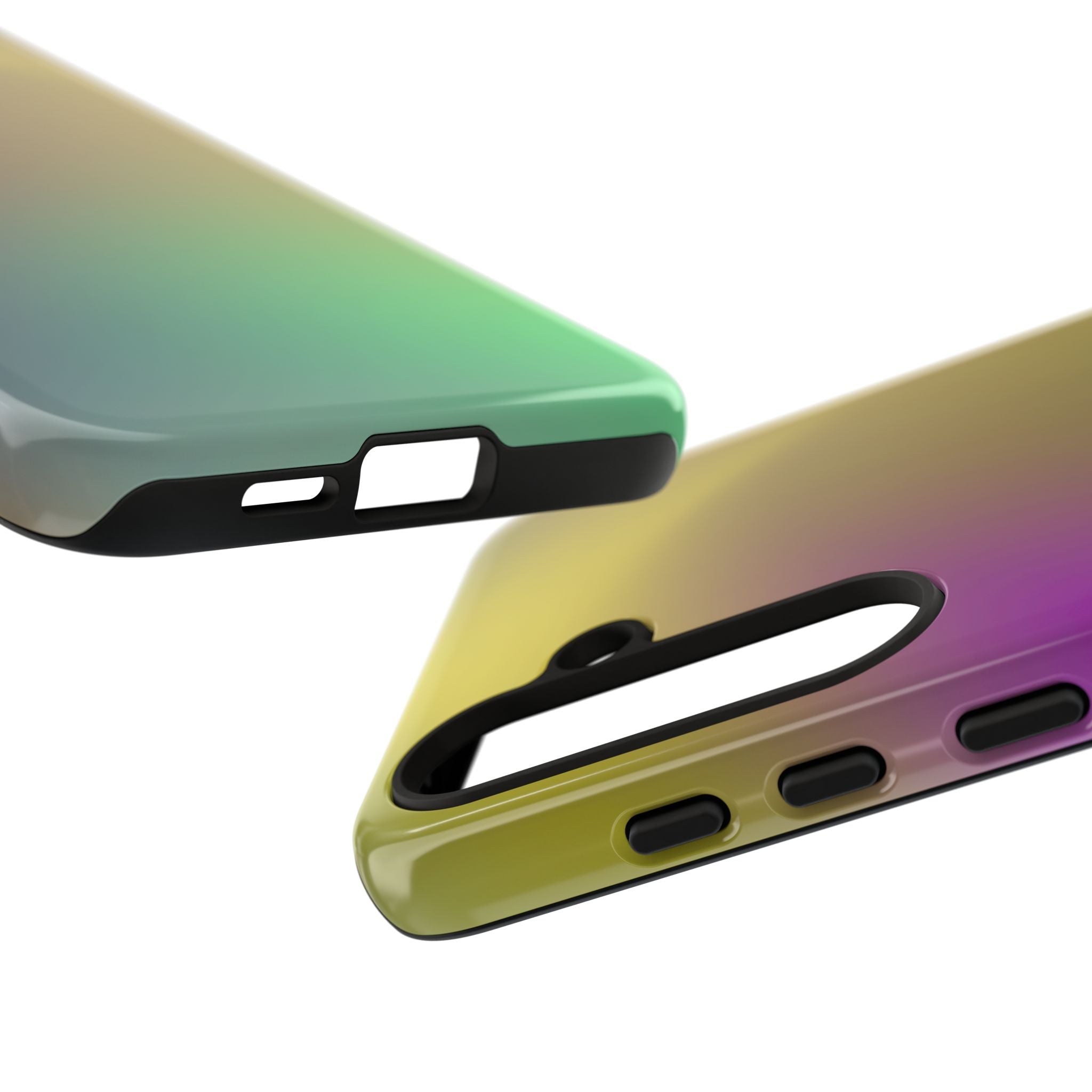 Vibrant Phone Case, Tough Cases, Colorful Phone Cover, Durable Mobile Case, Yellow Green Gradient Design