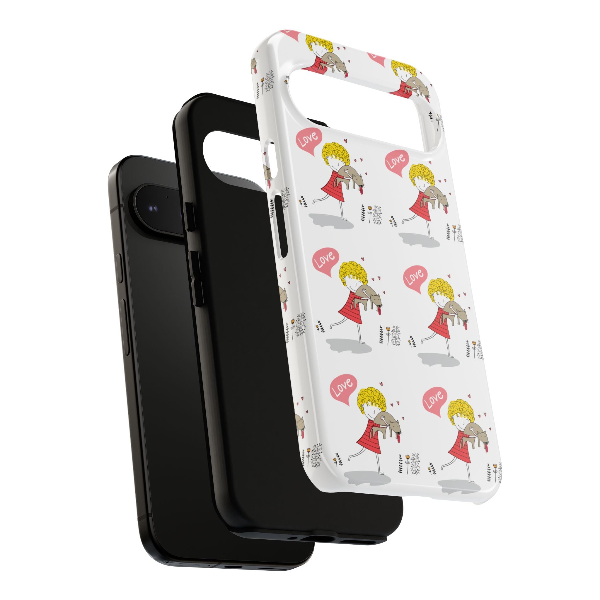 Love-Themed Phone Case | Cute Pet Lover Accessory, Perfect Gift for Birthdays, Anniversaries, Animal Lovers, Valentine's Day
