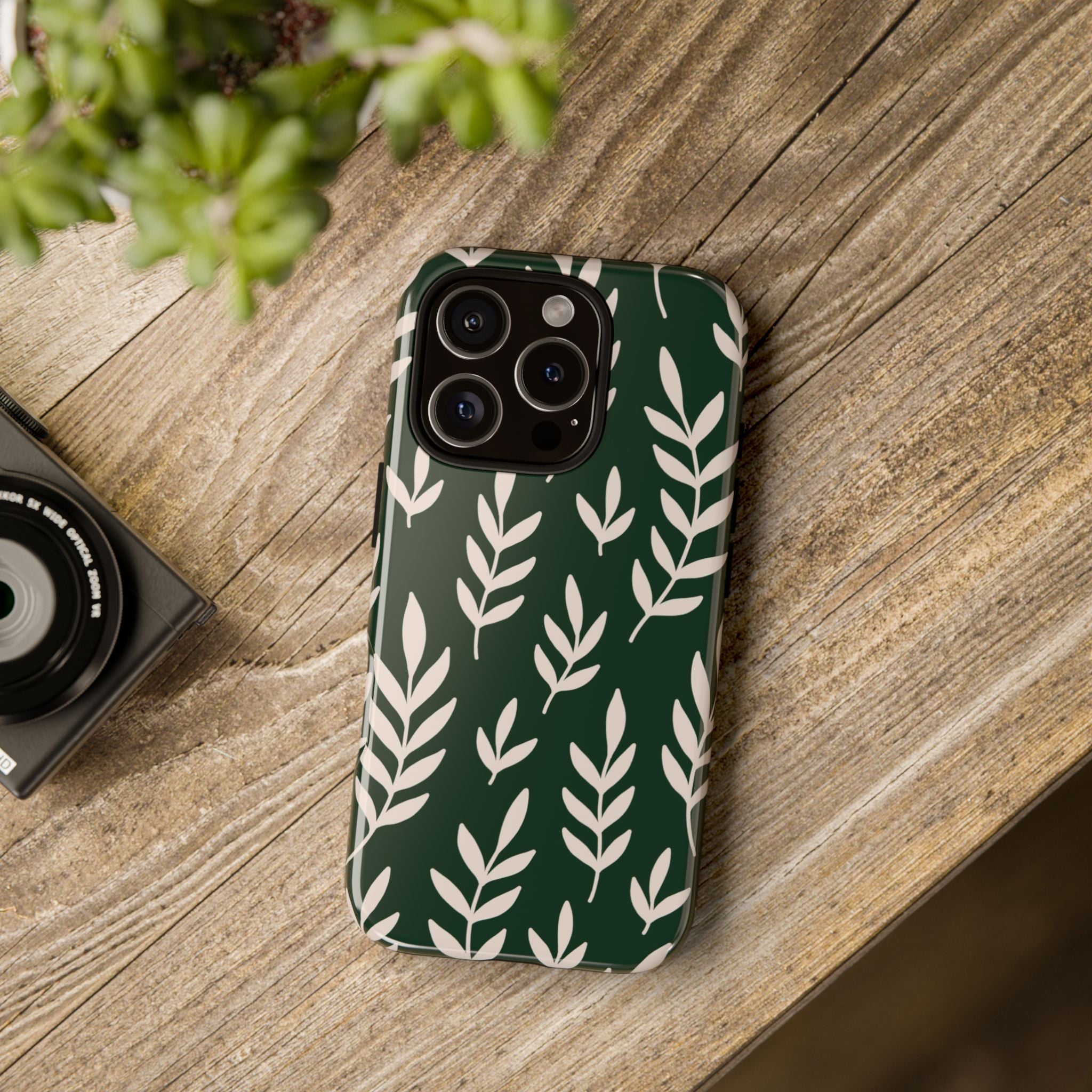 Leafy Phone Case, Tough Cases for Nature Lovers, Green Leaf Design, Eco-Friendly, Stylish Mobile Cover, Gift for Her