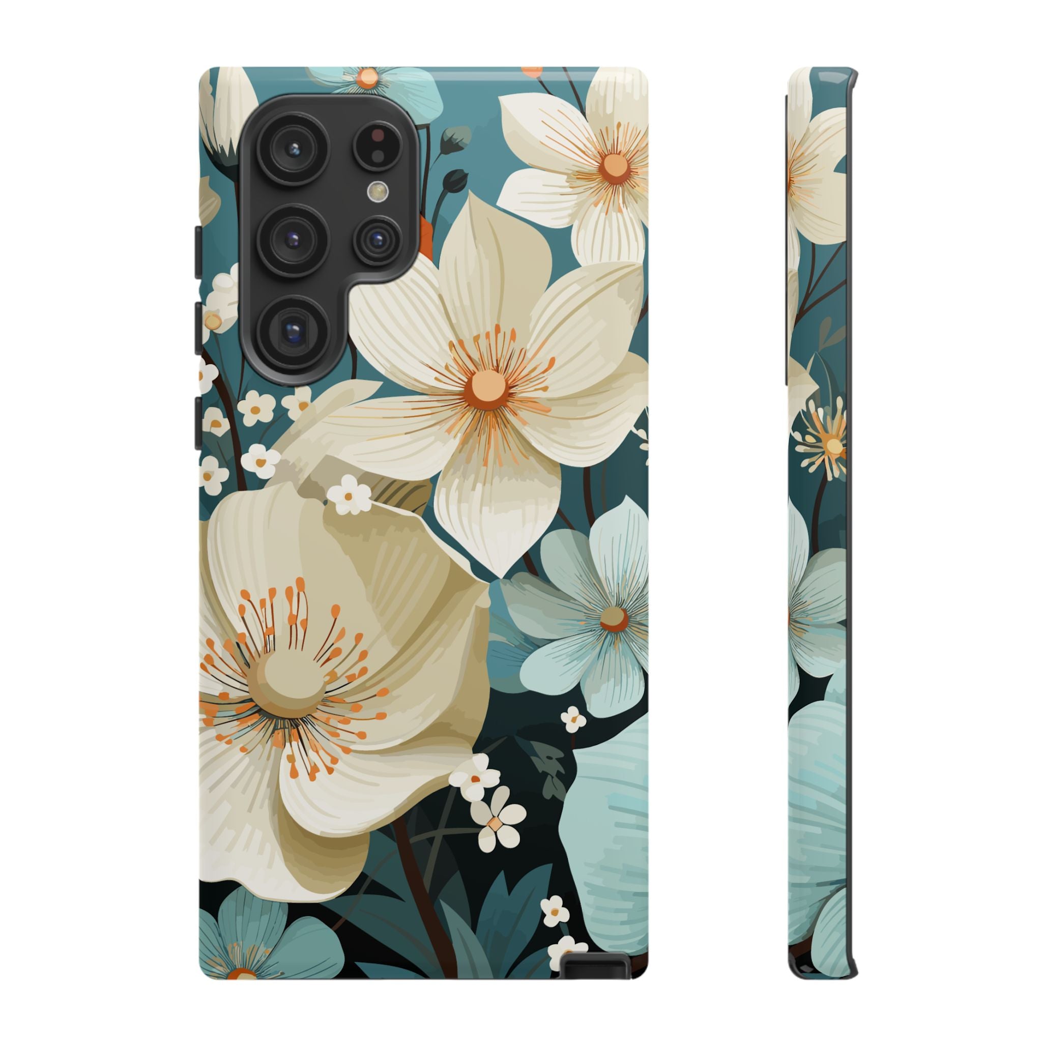 Floral Phone Case, Stylish Tough Cases with Botanical Design, Flower Print Phone Cover, Gifts for Nature Lovers, Eco-Friendly Mobile Cover