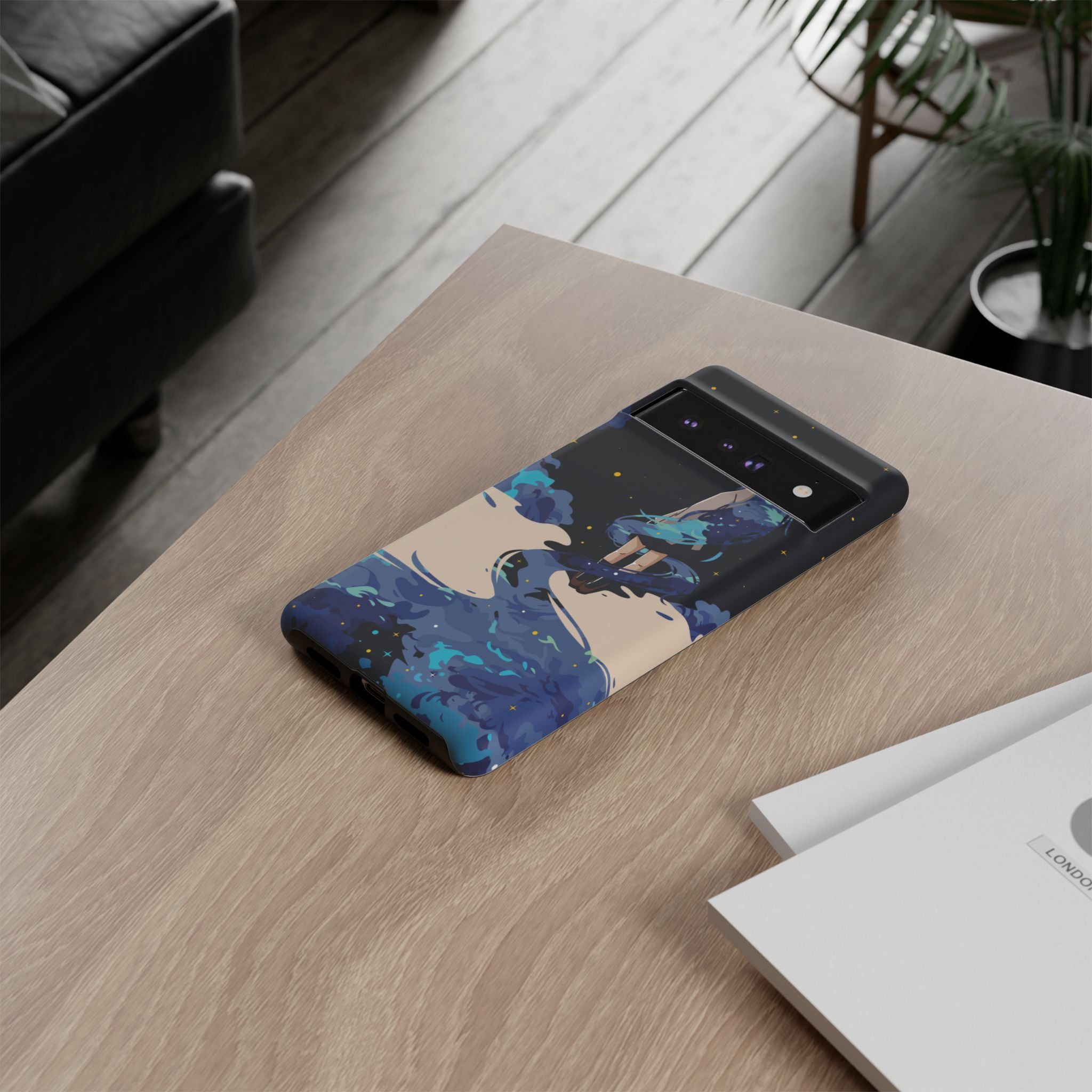 Galaxy-Inspired Phone Case, Celestial Design, Tough Phone Cover, Gift for Space Lovers, Artsy Accessories, Unique Merchandise