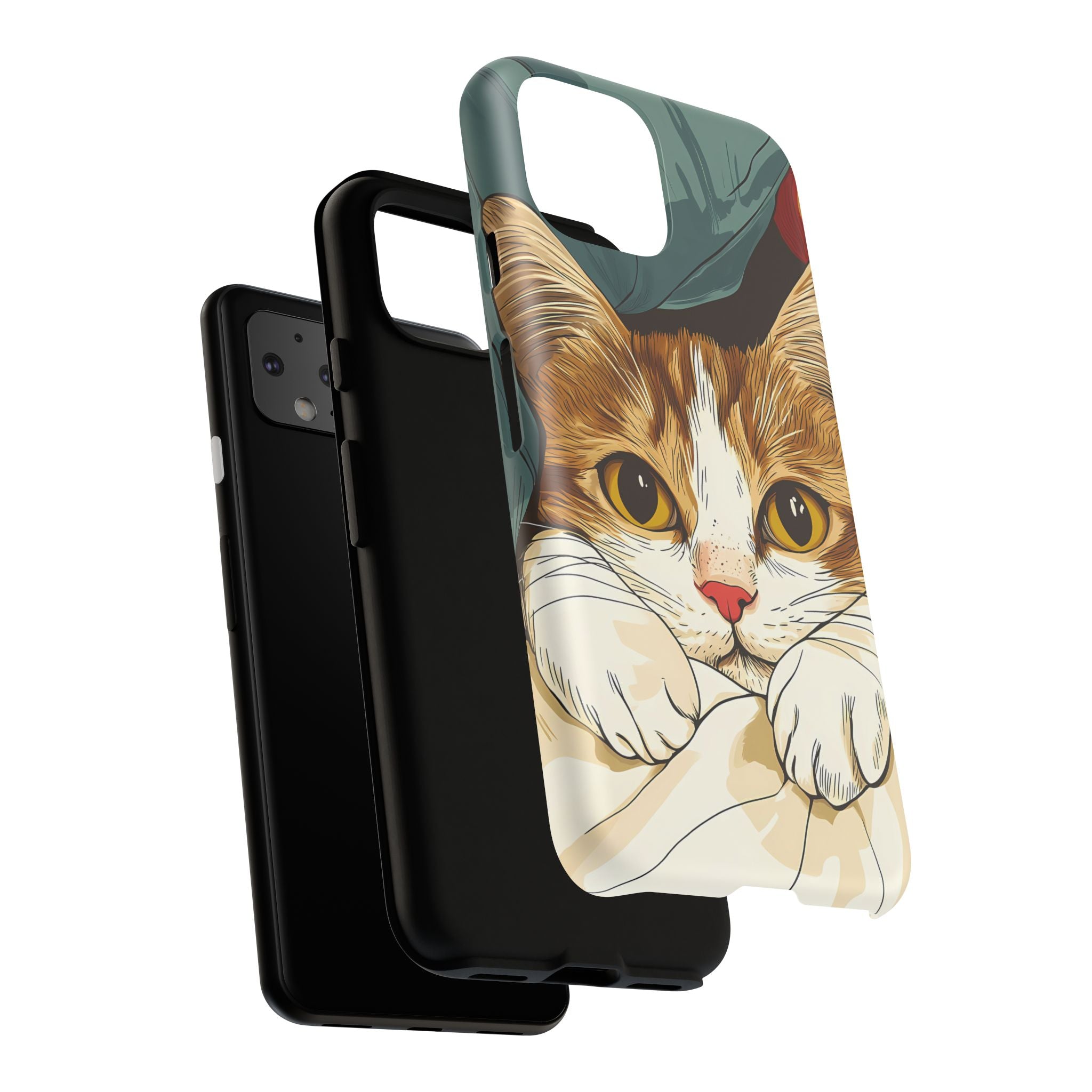 Cute Cat Phone Case - Ideal for Cat Lovers, Pet Owners, Birthday Gifts, Smartphone Accessories, Funny Pet Humor