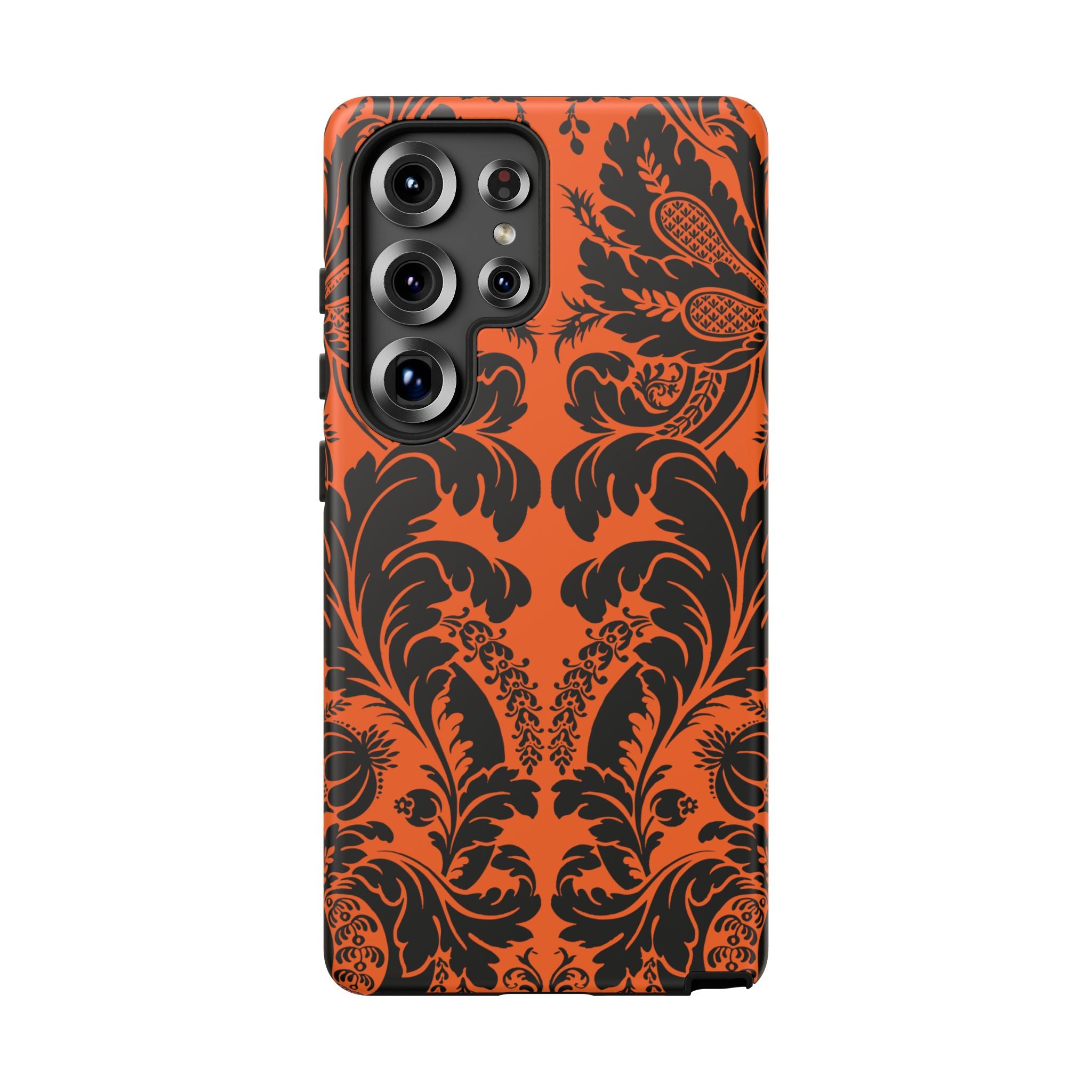 Elegant Phone Case with Orange Floral Design | Tough Cases, Smartphone Cover, Gift for Her, Floral Patterns, Stylish Accessories