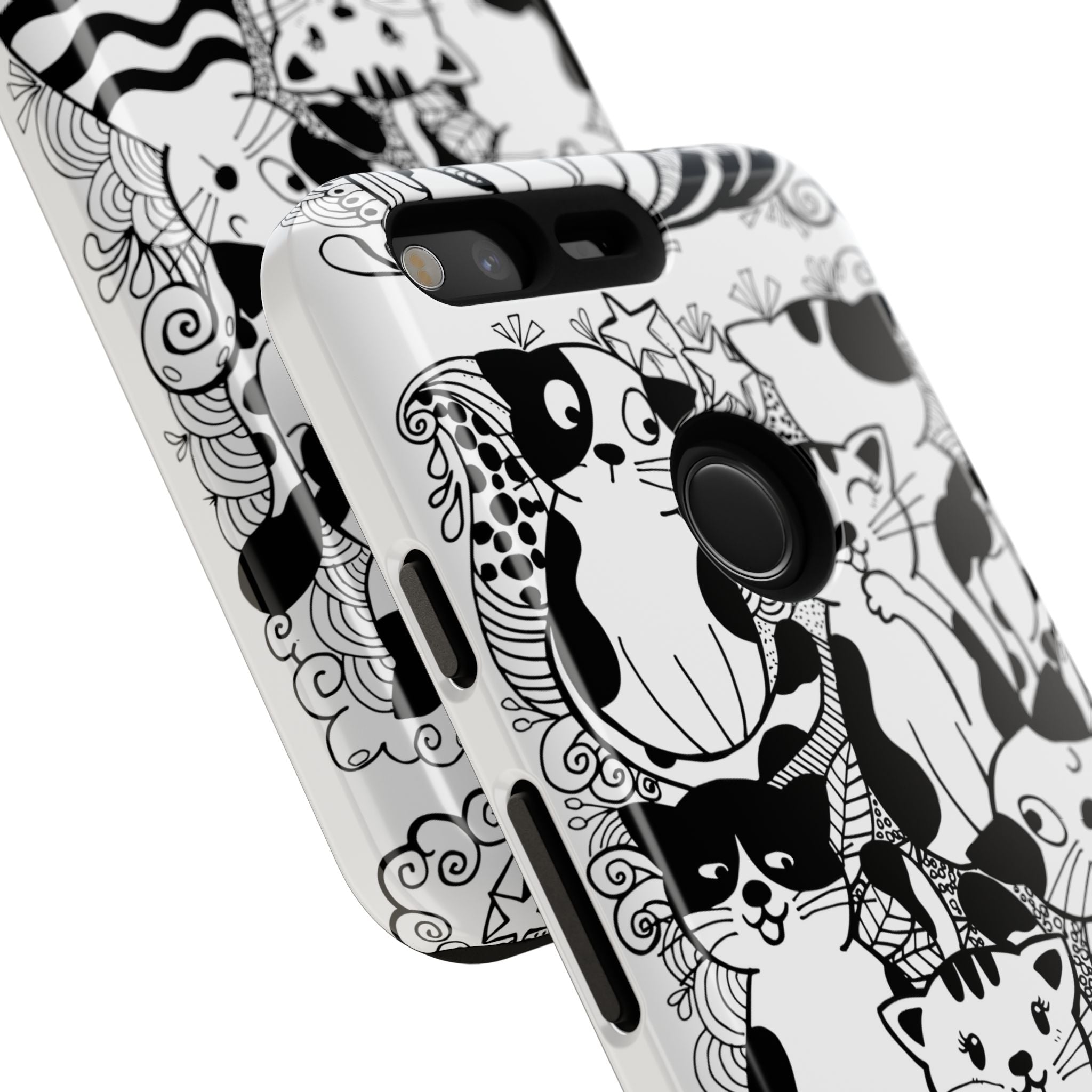 Cat-Themed Phone Case, Cute Cat Art, Pet Lover Gift, Birthday Present, Unique Cat Decor, Fun Tech Accessories, Animal Lover Case