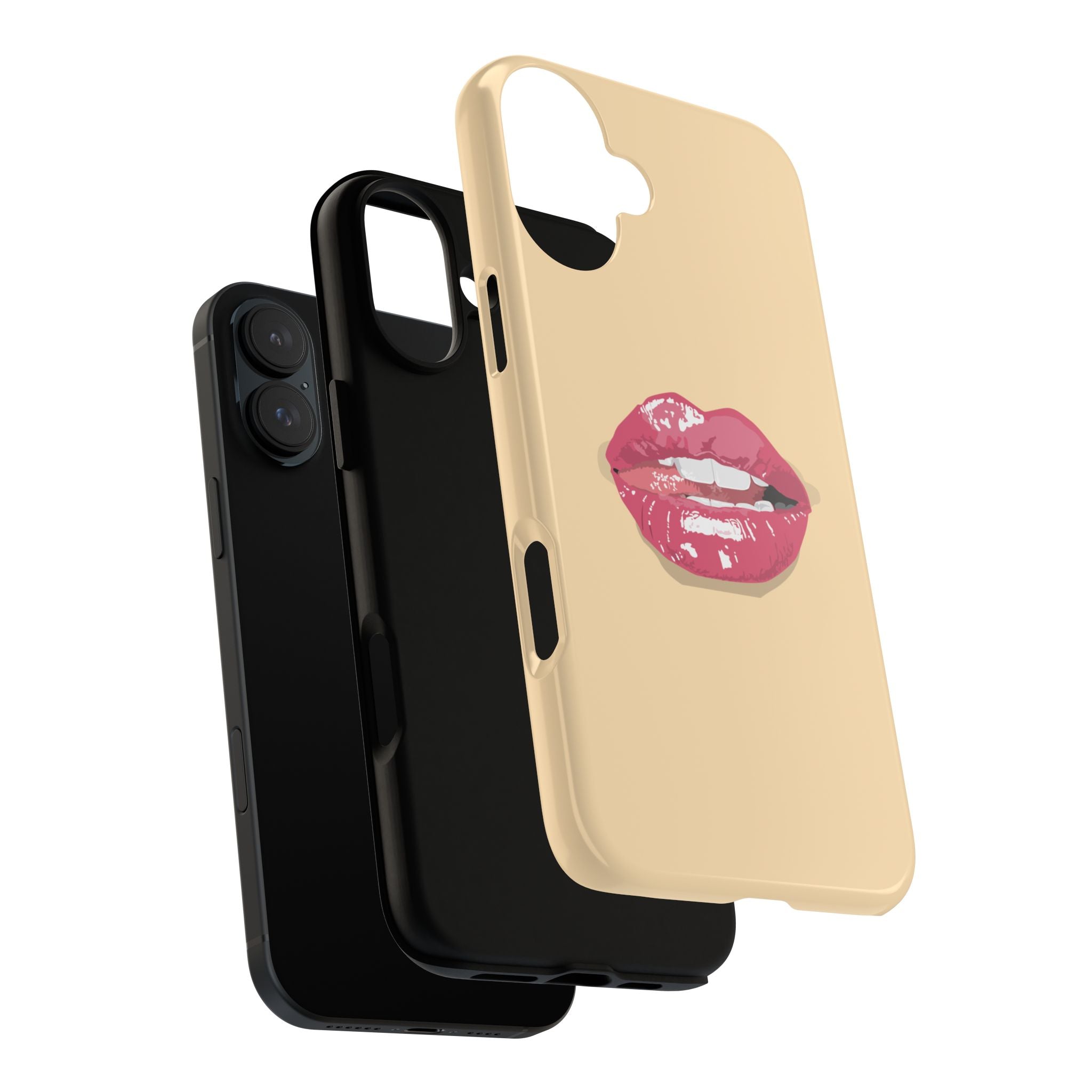 Stylish Phone Case with Lip Print, Trendy Mobile Cover, Fashion Accessory, Gift for Her, Cute Cell Phone Case