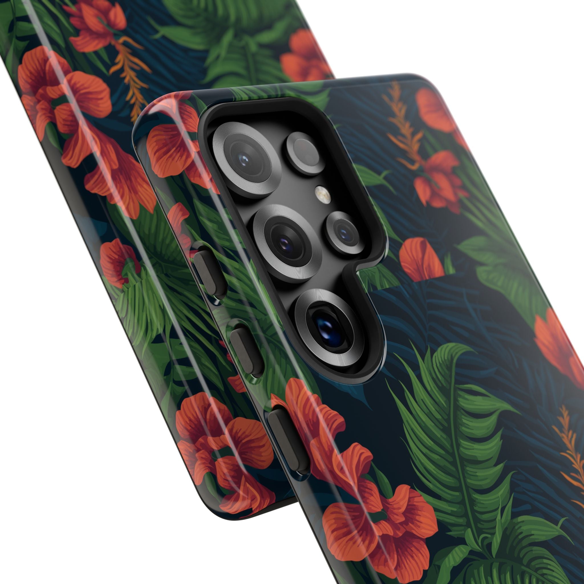 Tropical Phone Case with Floral Design, Eco-Friendly Protection for Summer Vibes, Ideal Gift for Nature Lovers, Vibrant Background