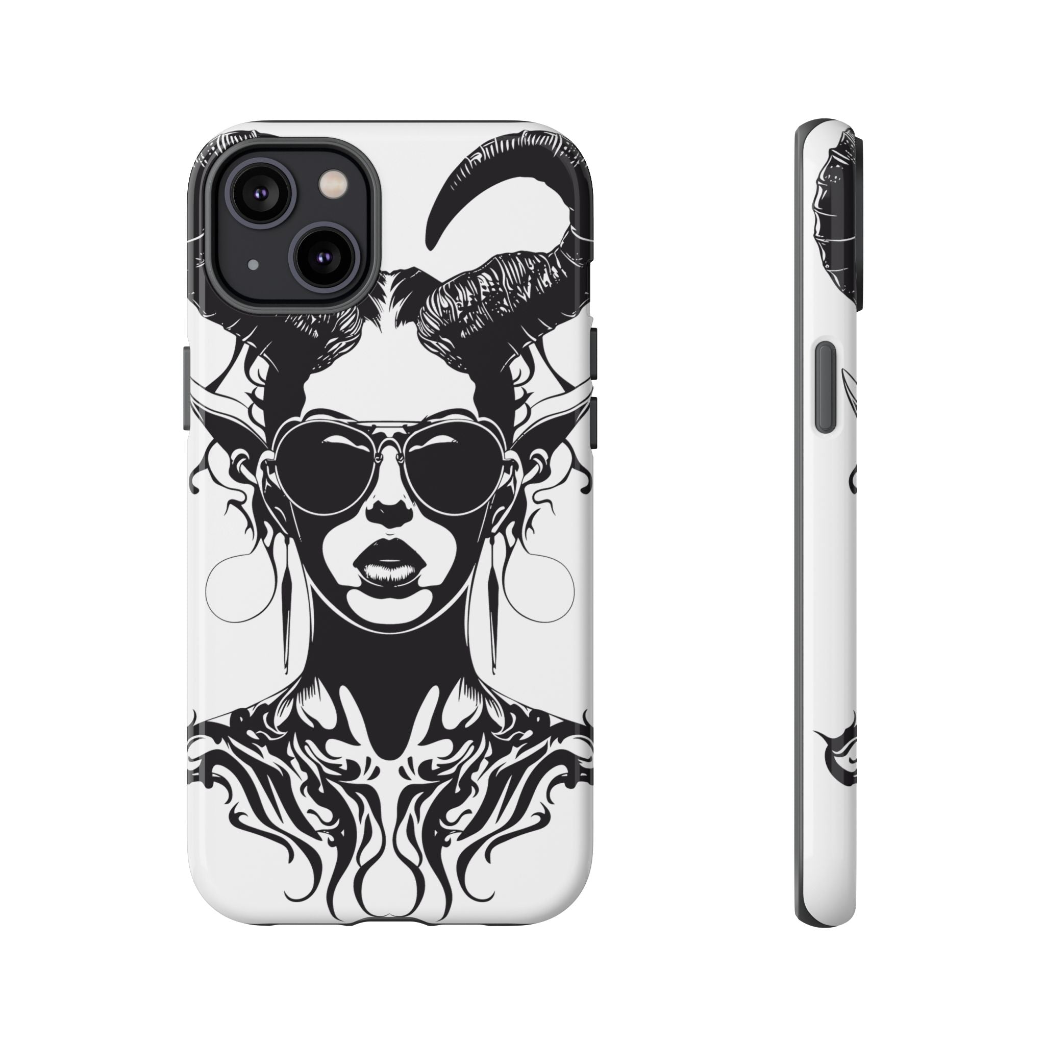 Tough Cases: Stylish Phone Case with Edgy Design, Protective Cover, Gift for Her, Trendy Accessories, Unique Art, Holiday Present