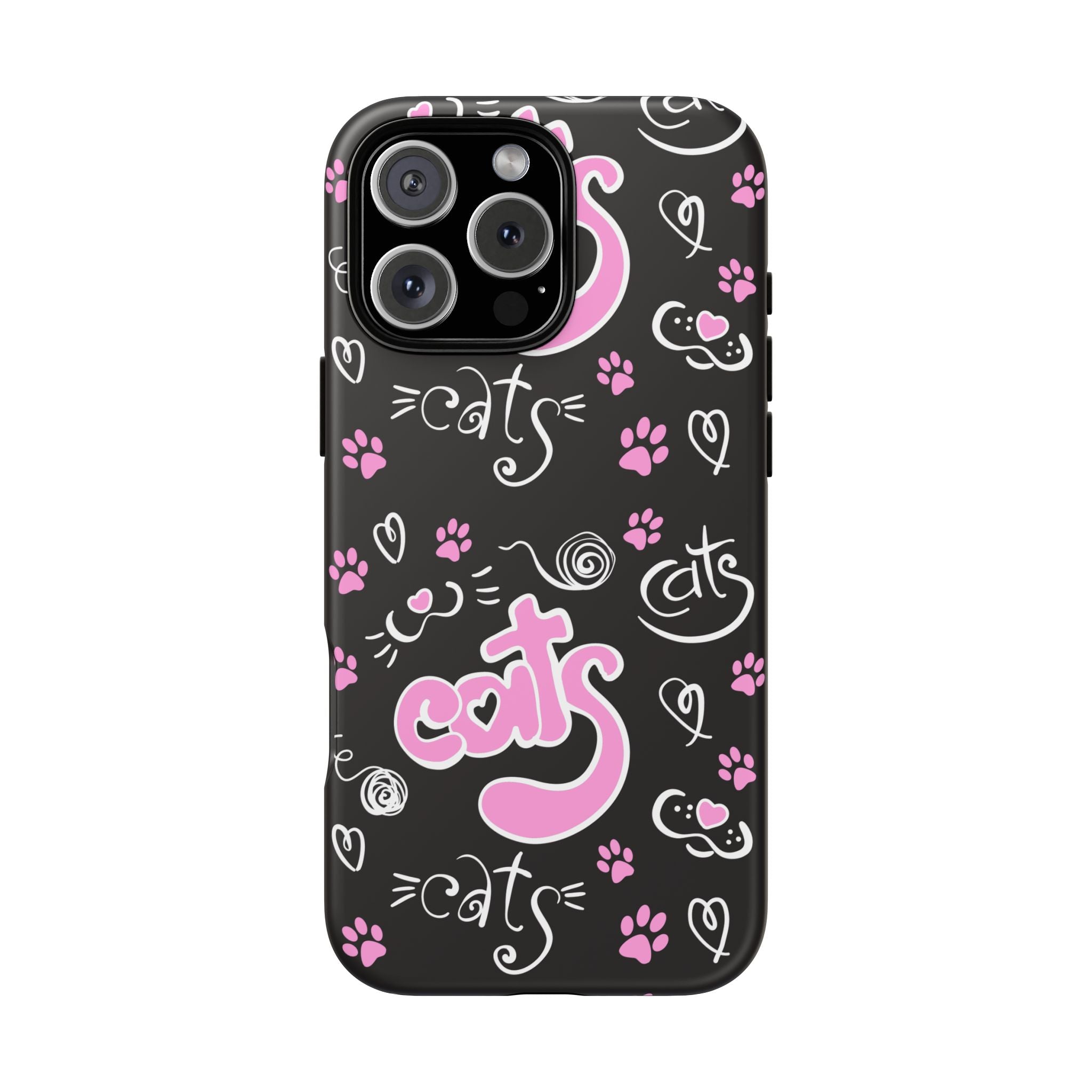 Cute Cat Print Phone Cases, Tough Cases for Cat Lovers, Pet Phone Cover, Gift for Cat Moms, Stylish Phone Accessories
