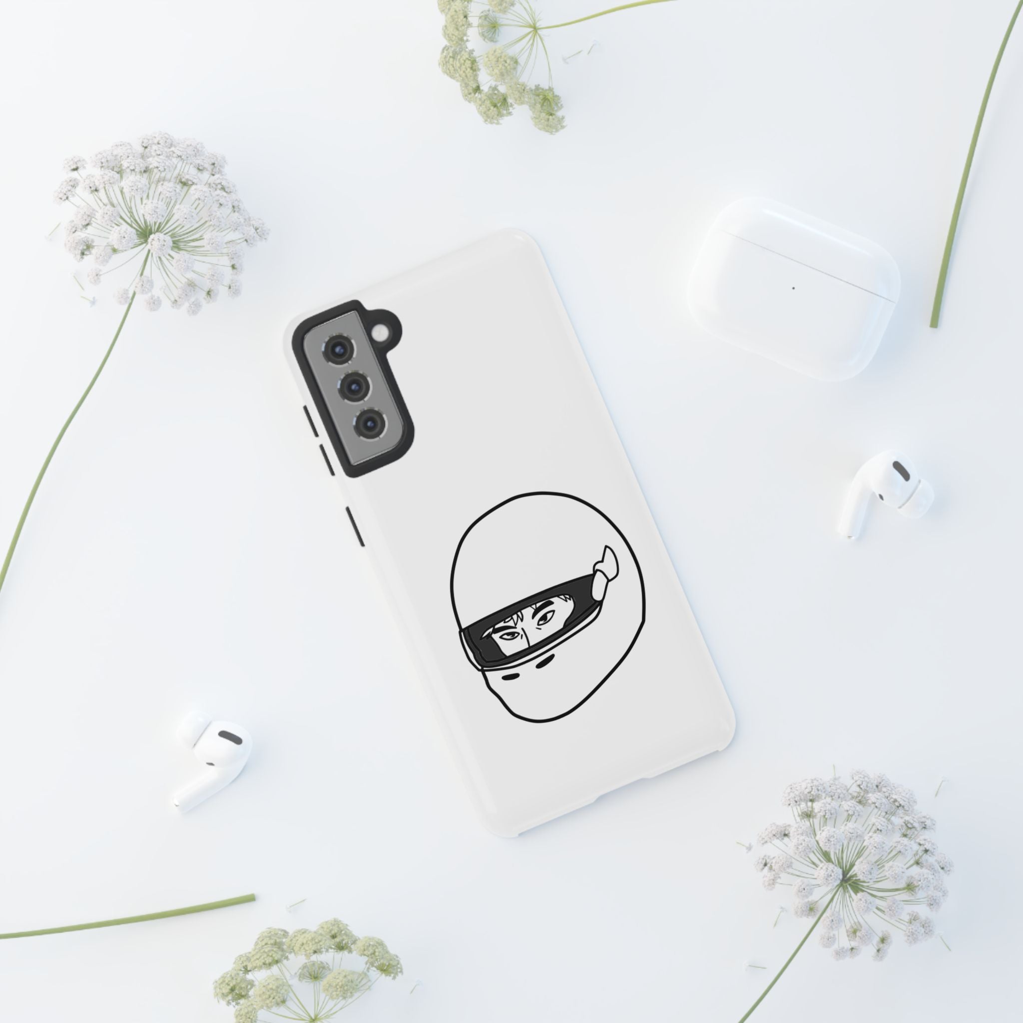 Stylish Phone Case with Racing Helmet Design | Tough Cases | Unique Gift, Motorcycle Enthusiast, Race Lover, Custom Accessory, Everyday Use