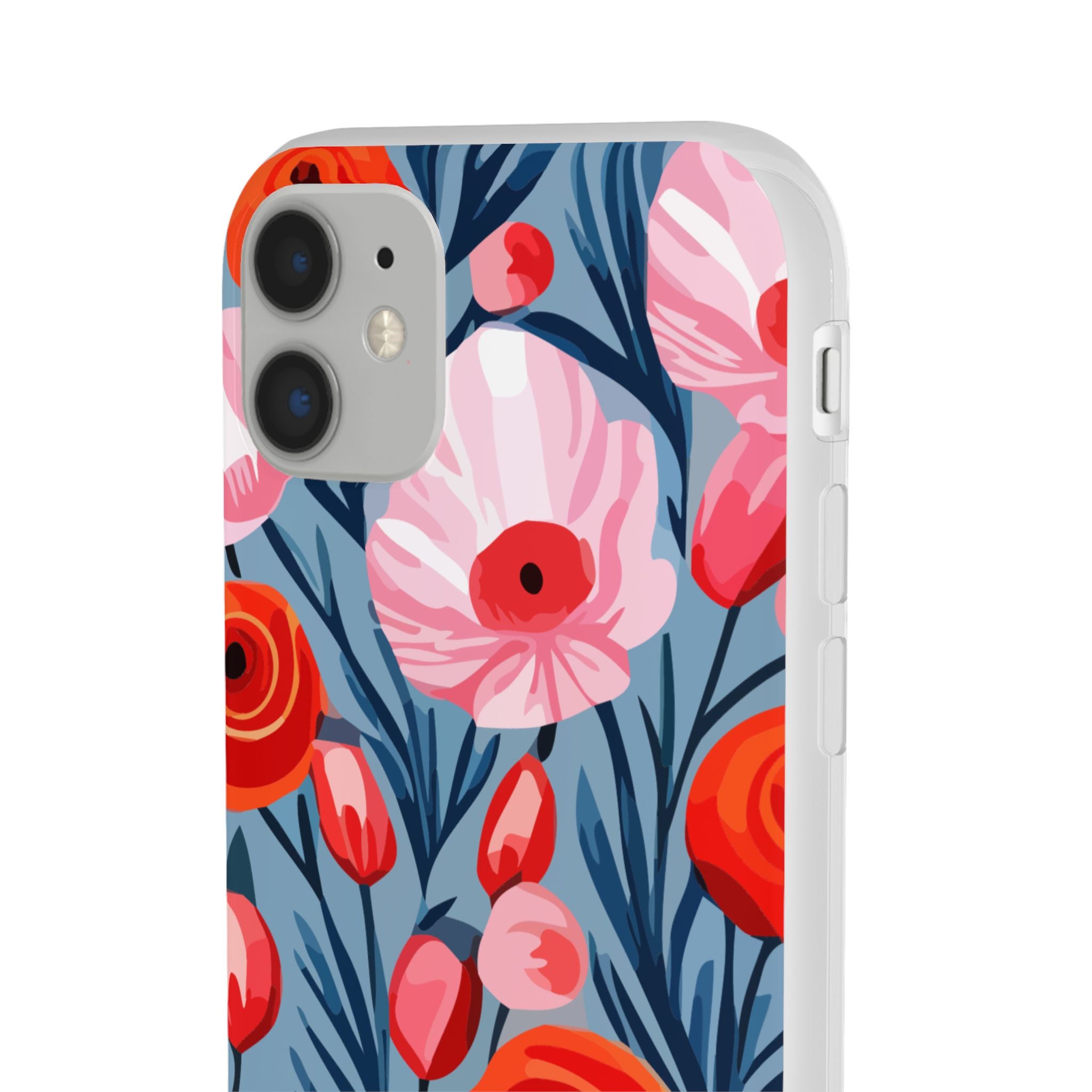 Beautiful Floral Flexi Cases for Phone, Stylish Protective Cover, Gift for Her, Phone Accessories, Floral Design