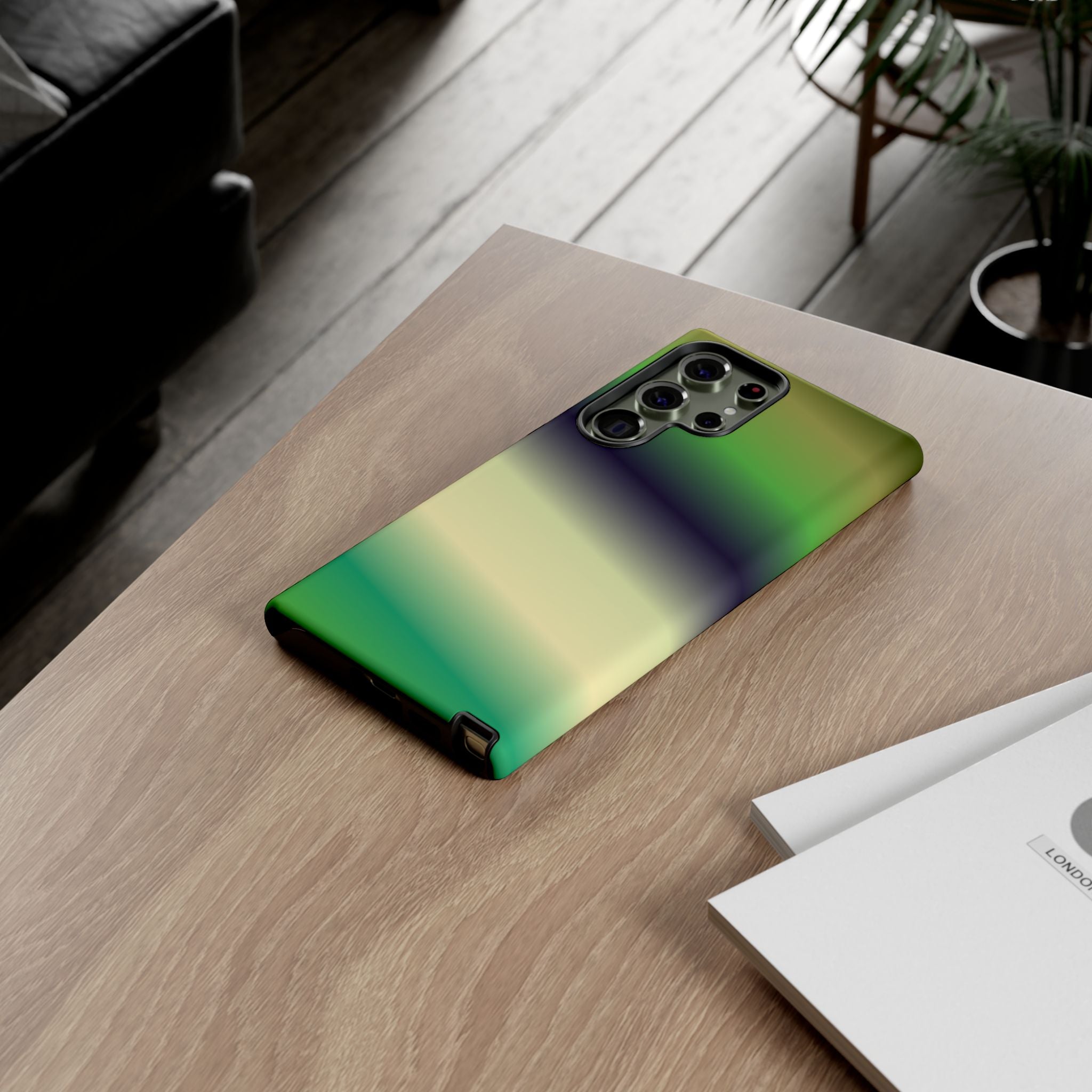 Gradient Phone Case - Tough Cases, Unique Cell Phone Cover, Stylish Tech Accessories, Green and Black Gradient, Perfect Gift