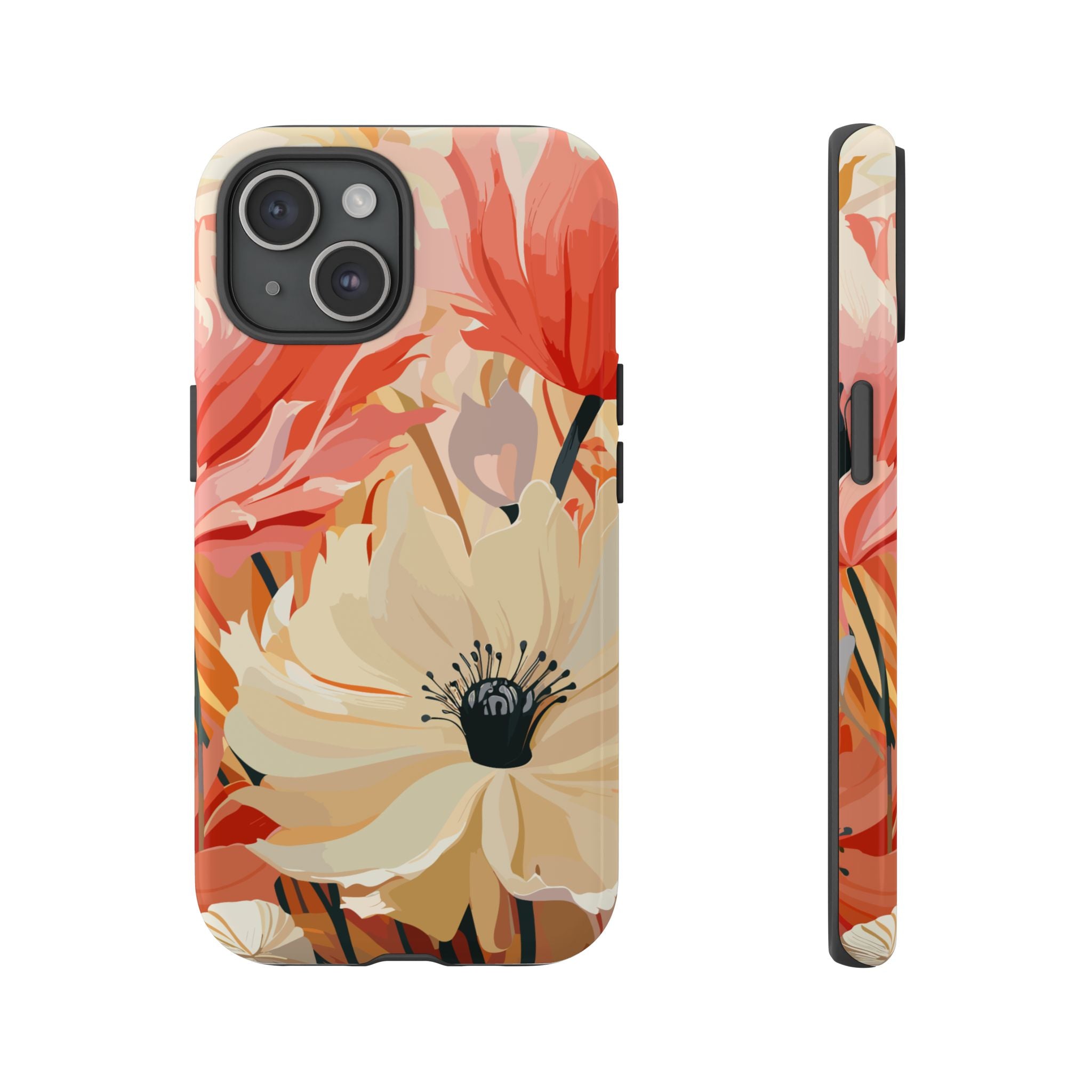 Floral Phone Case, Tough Protective Cover for Floral Lovers, Perfect Gift for Friends, Spring Celebration, Art Lovers Gift