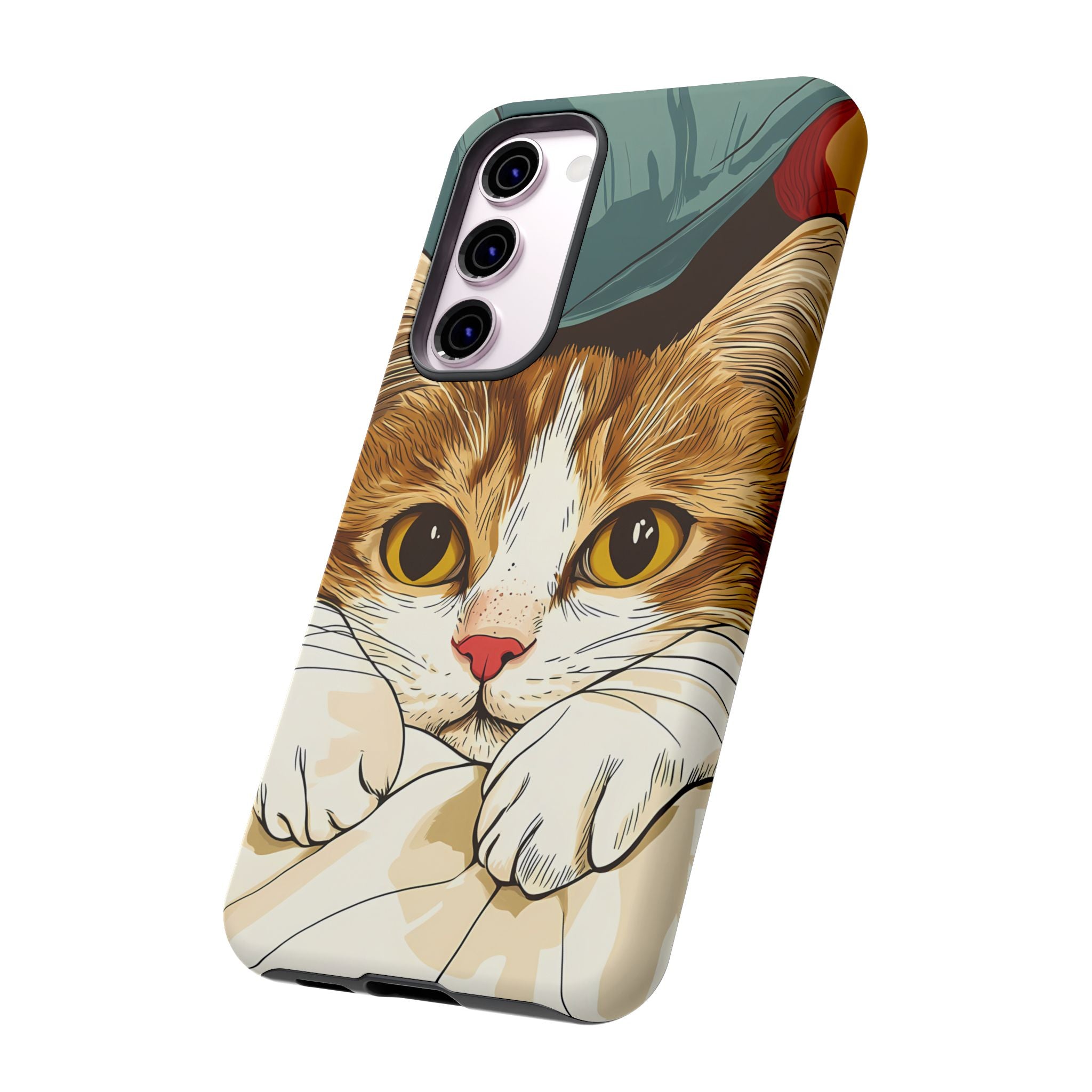 Cute Cat Phone Case - Ideal for Cat Lovers, Pet Owners, Birthday Gifts, Smartphone Accessories, Funny Pet Humor
