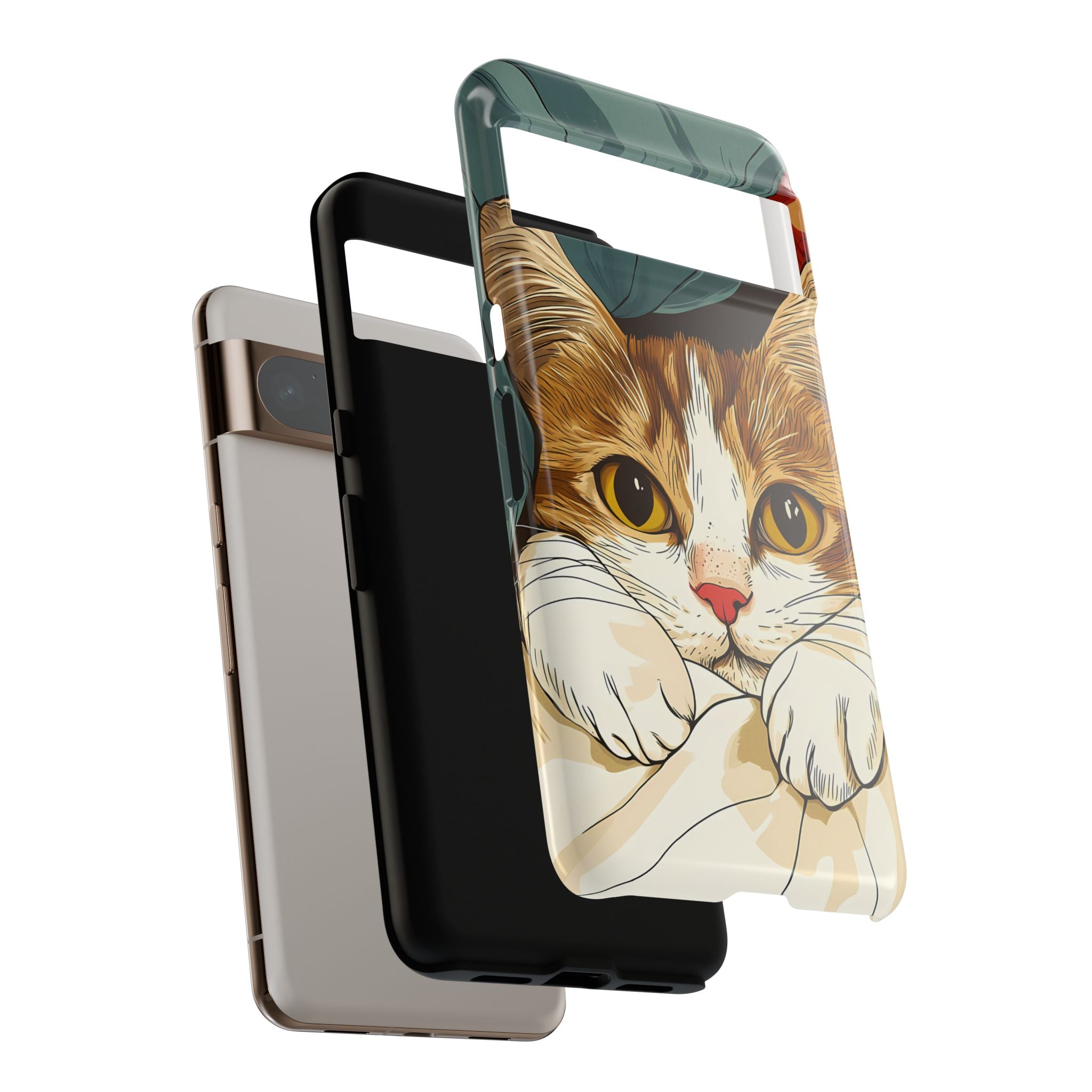 Cute Cat Phone Case - Ideal for Cat Lovers, Pet Owners, Birthday Gifts, Smartphone Accessories, Funny Pet Humor