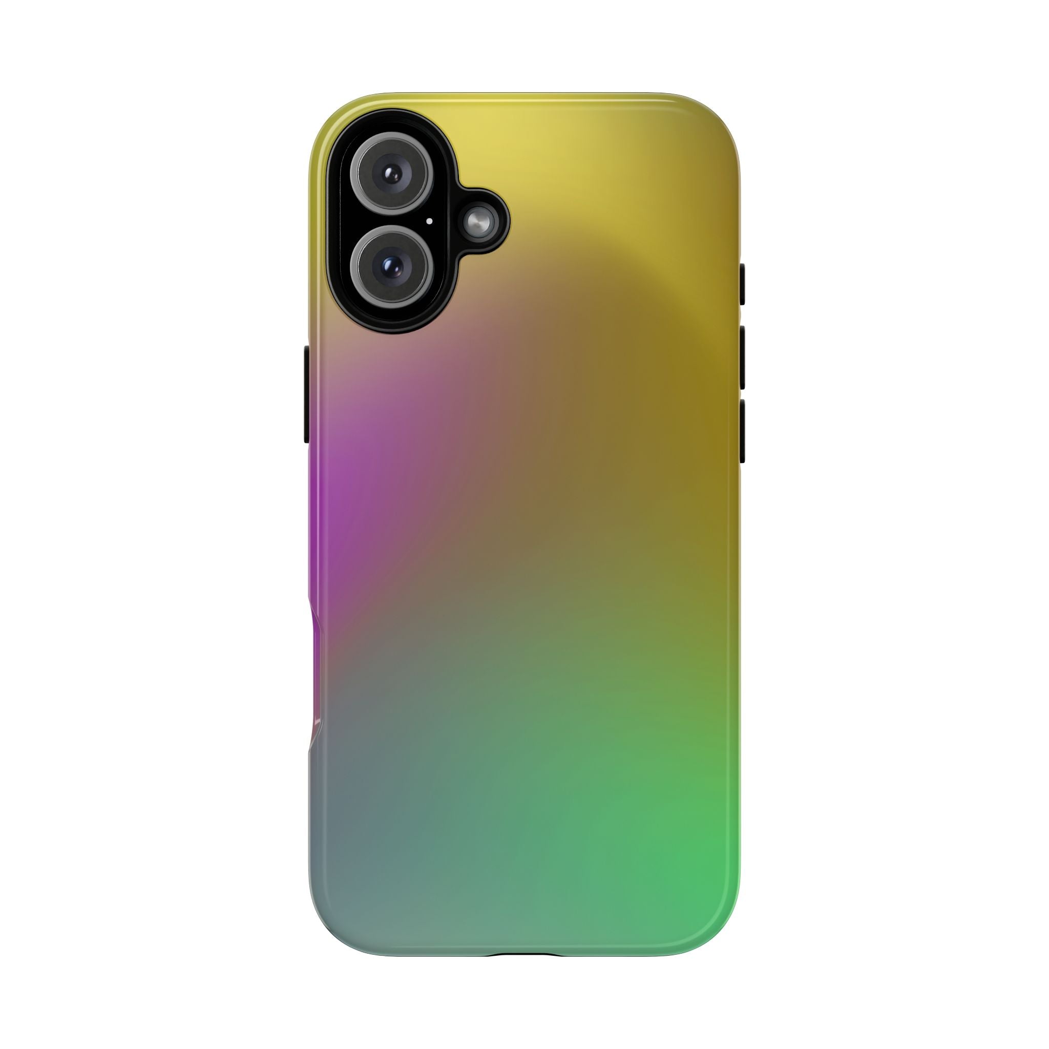 Vibrant Phone Case, Tough Cases, Colorful Phone Cover, Durable Mobile Case, Yellow Green Gradient Design