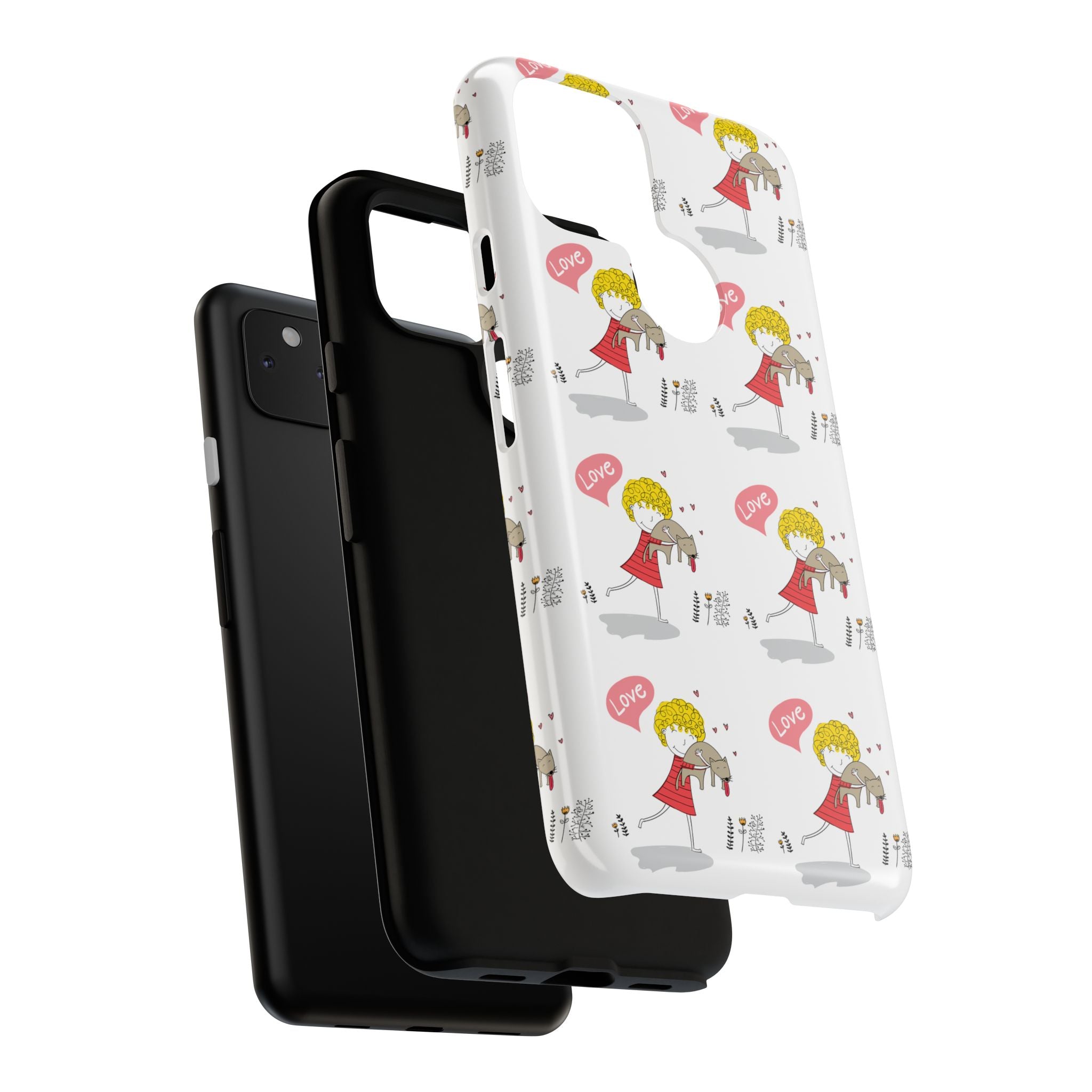 Love-Themed Phone Case | Cute Pet Lover Accessory, Perfect Gift for Birthdays, Anniversaries, Animal Lovers, Valentine's Day