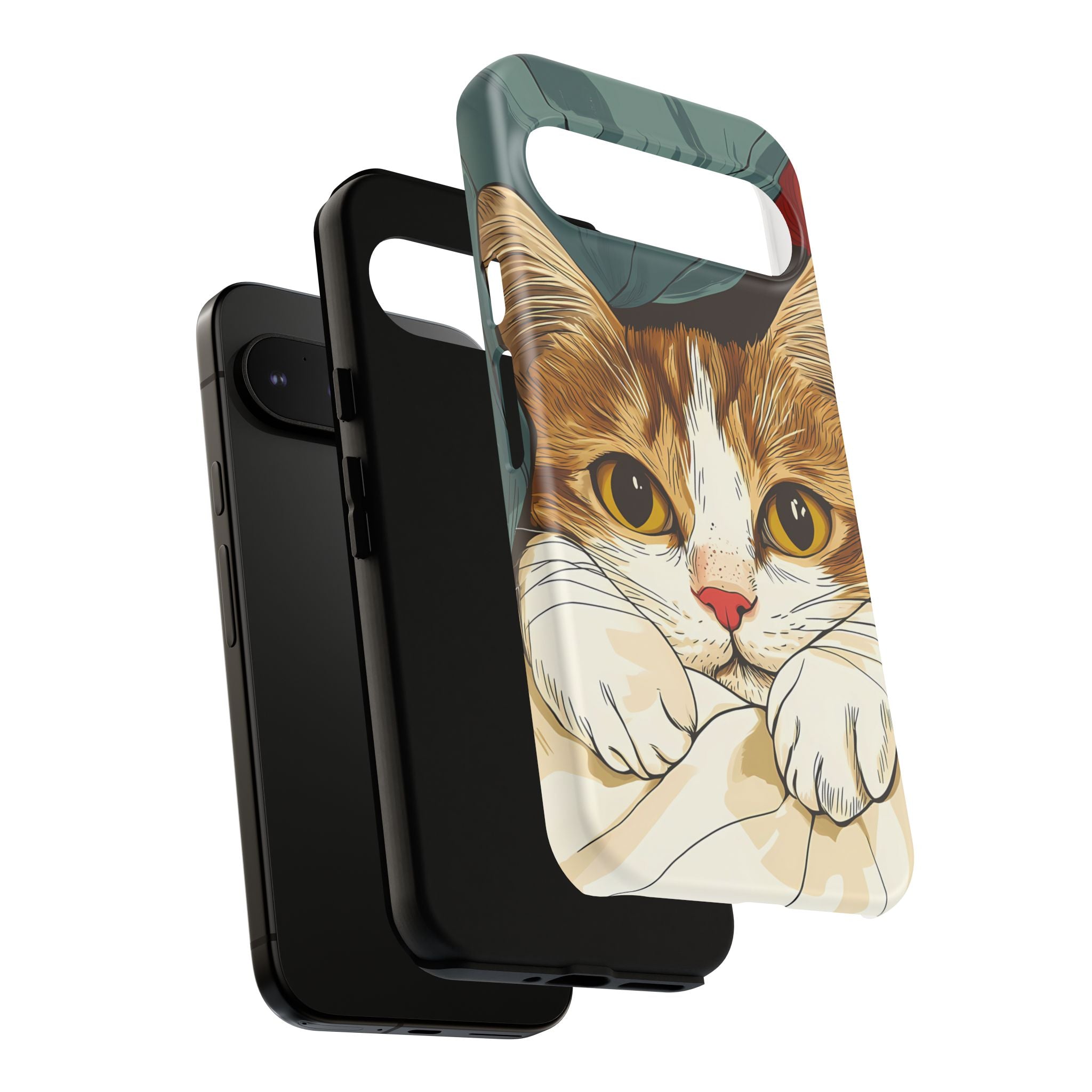 Cute Cat Phone Case - Ideal for Cat Lovers, Pet Owners, Birthday Gifts, Smartphone Accessories, Funny Pet Humor