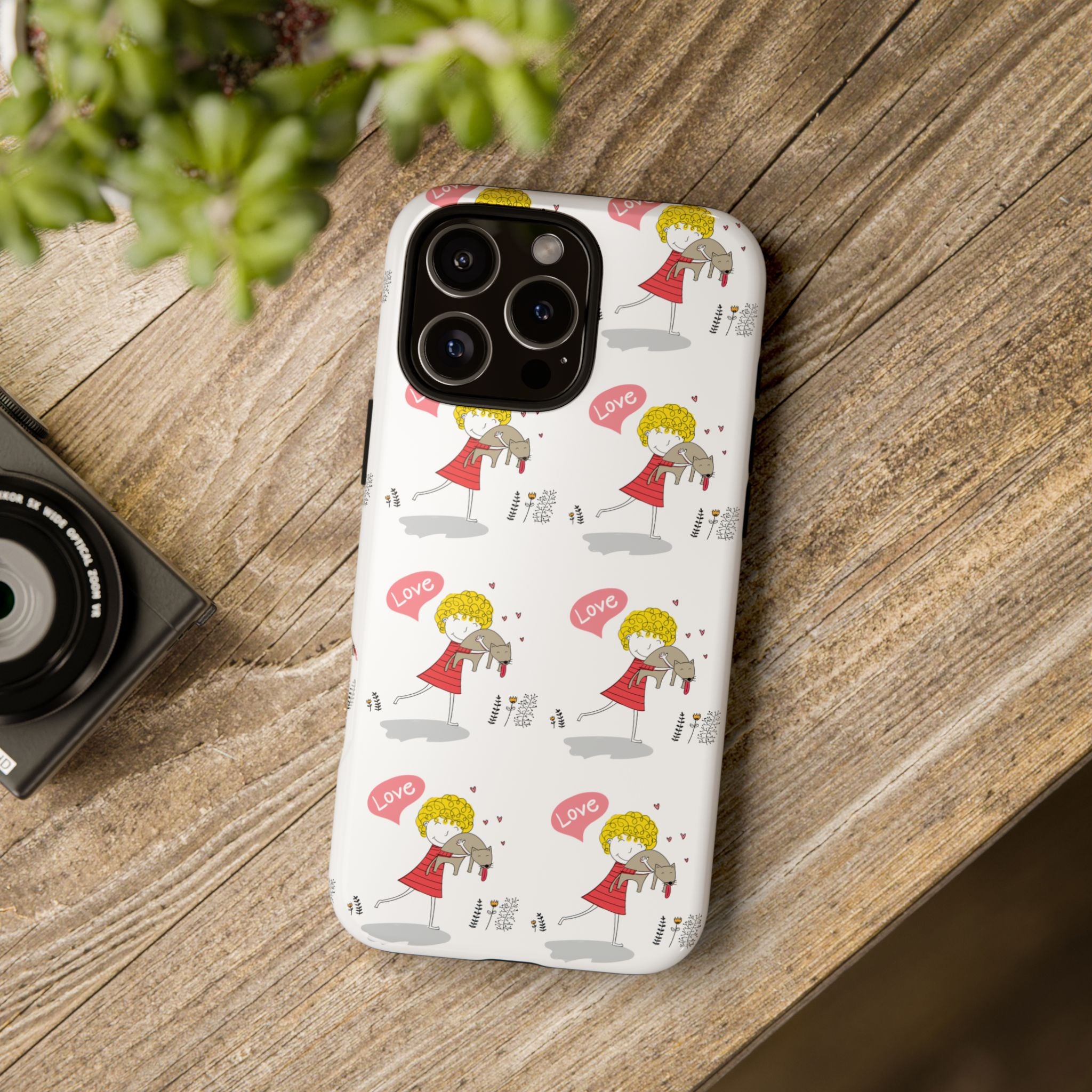 Love-Themed Phone Case | Cute Pet Lover Accessory, Perfect Gift for Birthdays, Anniversaries, Animal Lovers, Valentine's Day