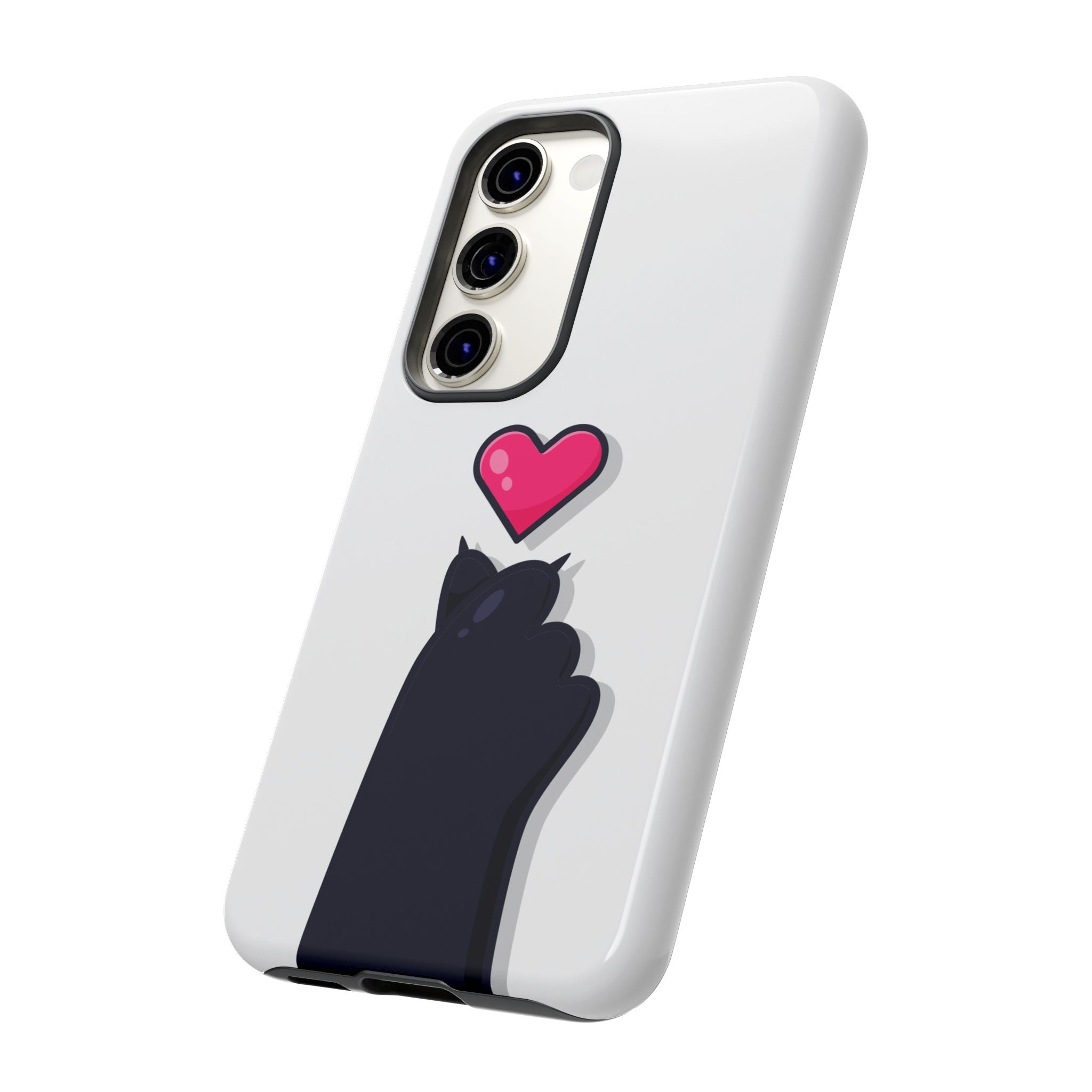 Cute Cat Love Phone Case, Tough Cell Phone Cover, Animal Lover Gifts, Pet Parent Accessories, Valentine's Day Essentials