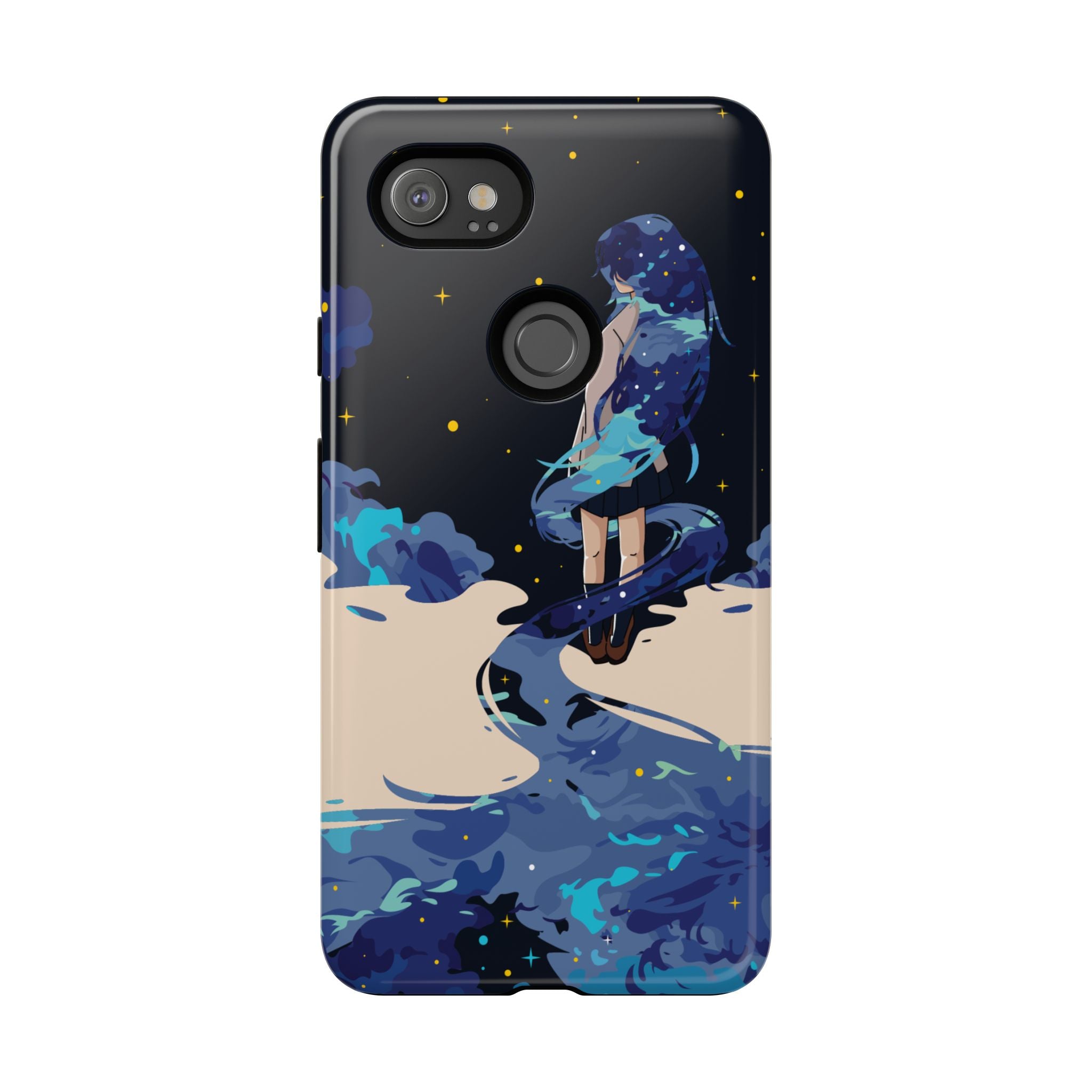 Galaxy-Inspired Phone Case, Celestial Design, Tough Phone Cover, Gift for Space Lovers, Artsy Accessories, Unique Merchandise