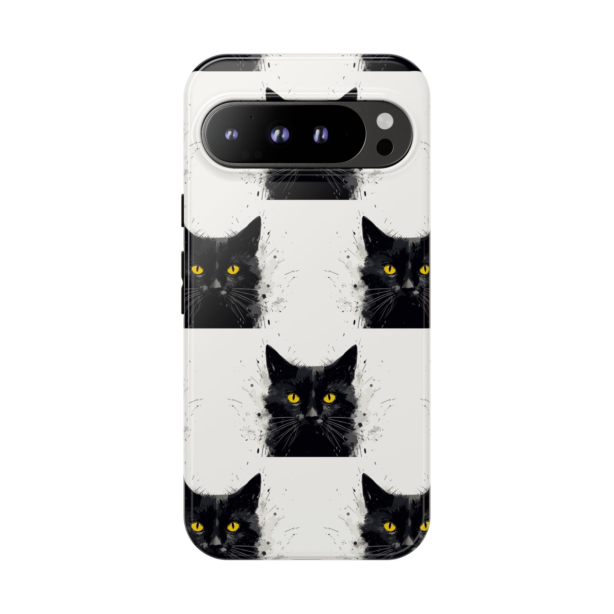 Black Cat Phone Case, Tough Cases, Cat Lover Gift, Unique Design, Halloween, Animal Accessories, Custom Phone Cover