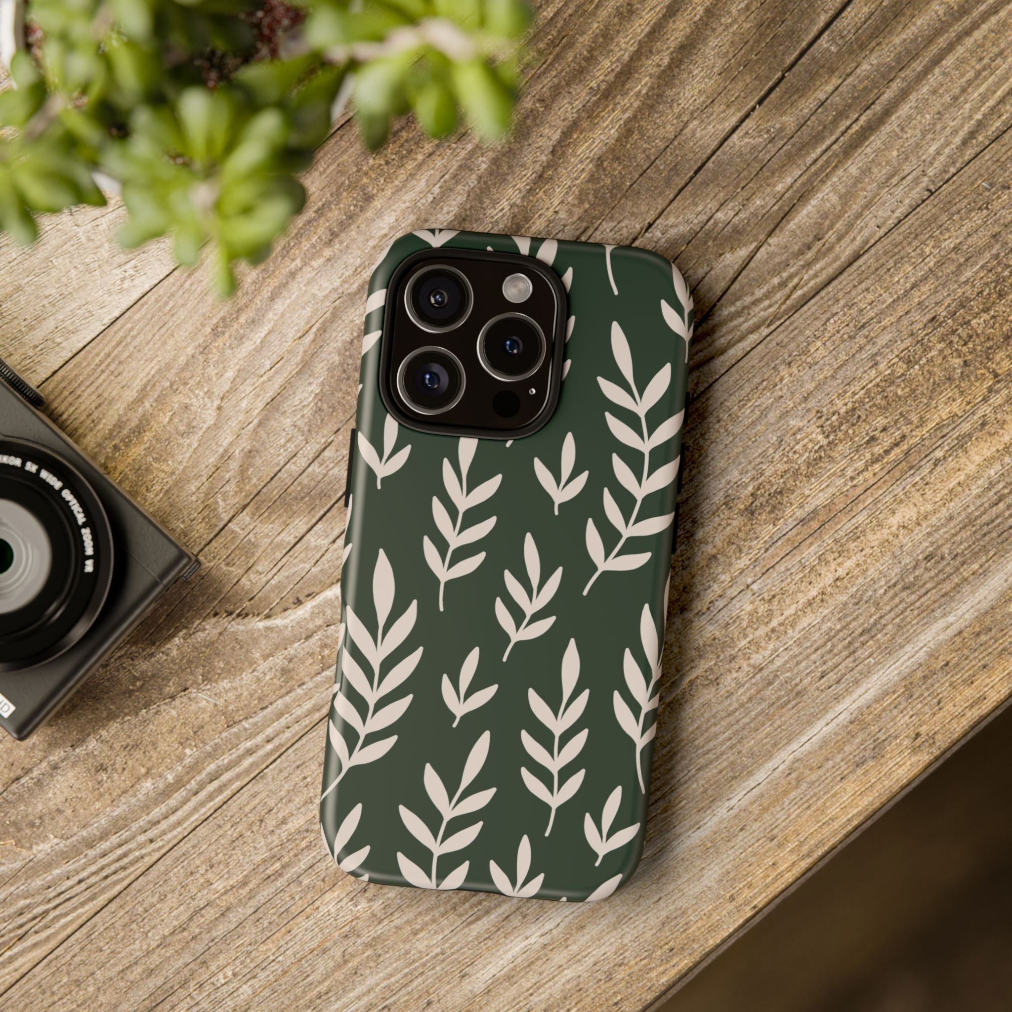 Leafy Phone Case, Tough Cases for Nature Lovers, Green Leaf Design, Eco-Friendly, Stylish Mobile Cover, Gift for Her