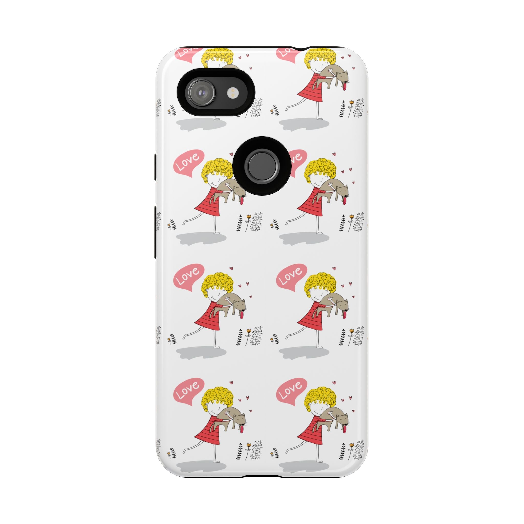 Love-Themed Phone Case | Cute Pet Lover Accessory, Perfect Gift for Birthdays, Anniversaries, Animal Lovers, Valentine's Day