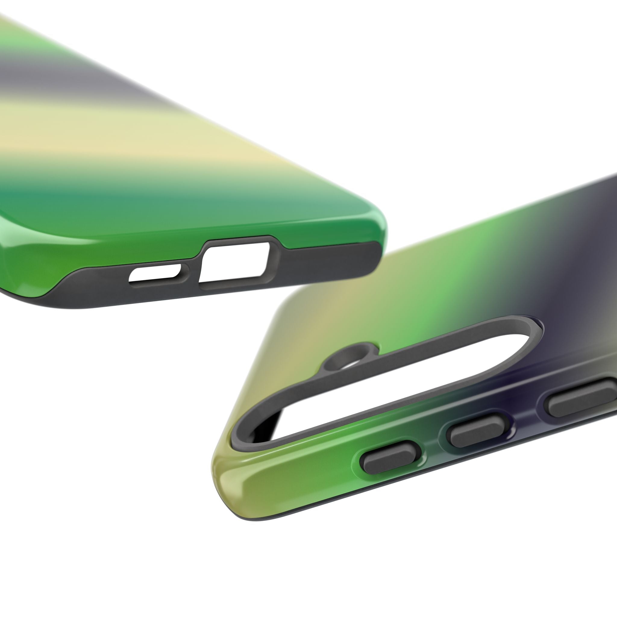 Gradient Phone Case - Tough Cases, Unique Cell Phone Cover, Stylish Tech Accessories, Green and Black Gradient, Perfect Gift