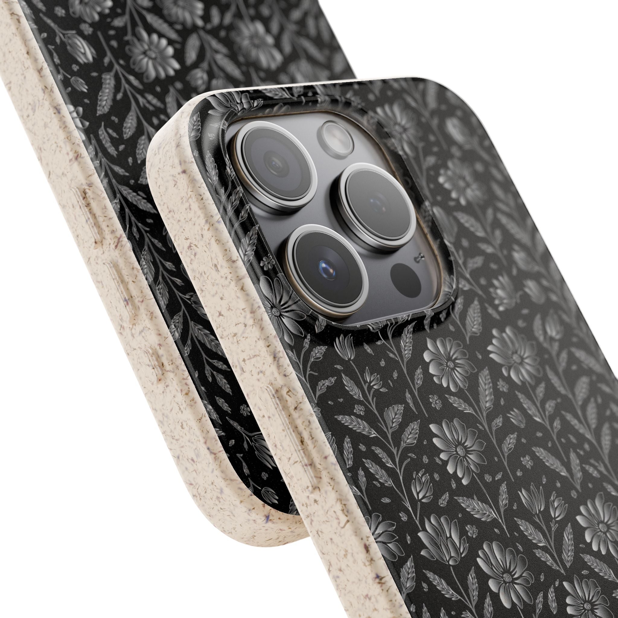 Eco-Friendly Floral Phone Case, Biodegradable iPhone Case, Sustainable Fashion Accessory, Nature Lover Gift, Eco-Conscious Phone Cover