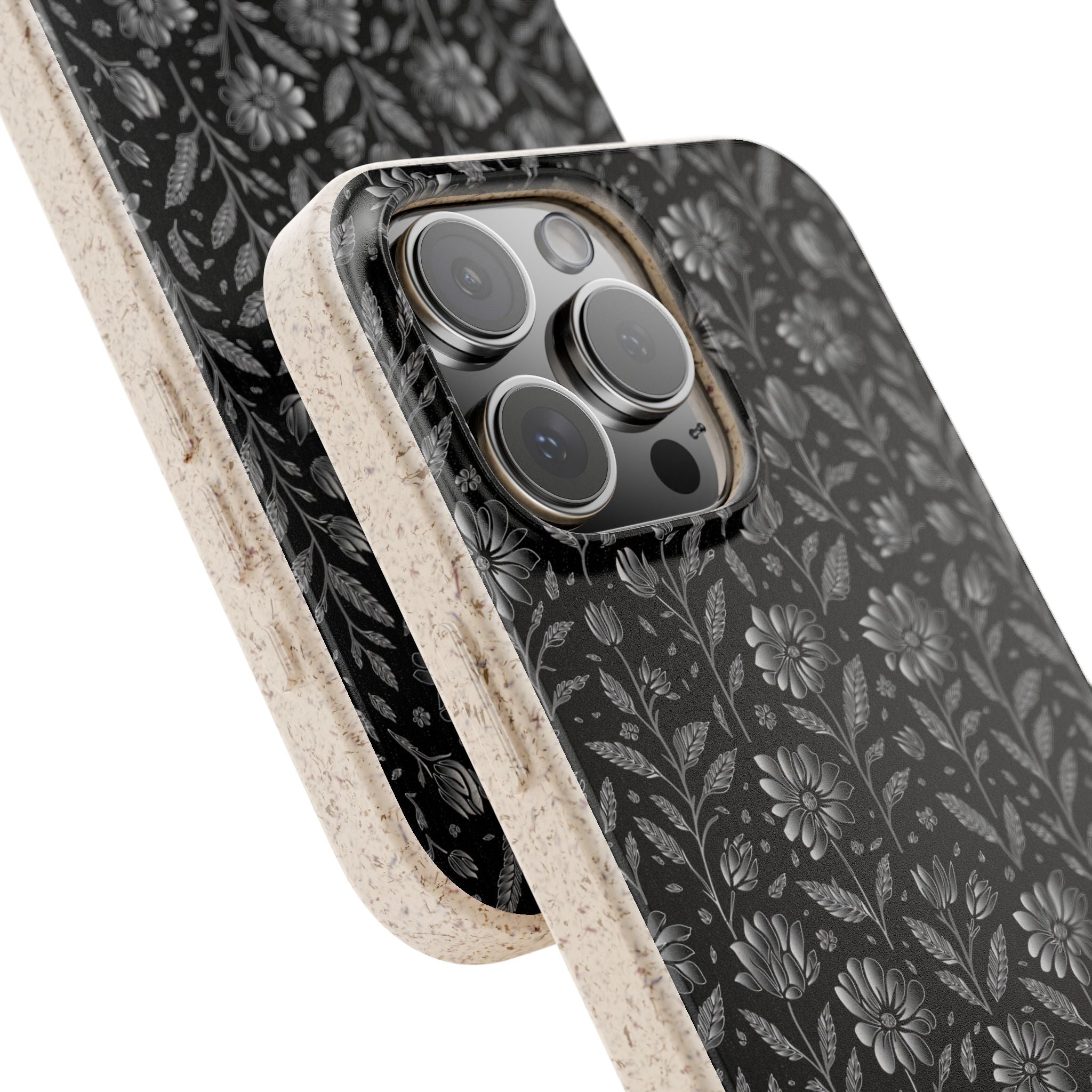 Eco-Friendly Floral Phone Case, Biodegradable iPhone Case, Sustainable Fashion Accessory, Nature Lover Gift, Eco-Conscious Phone Cover