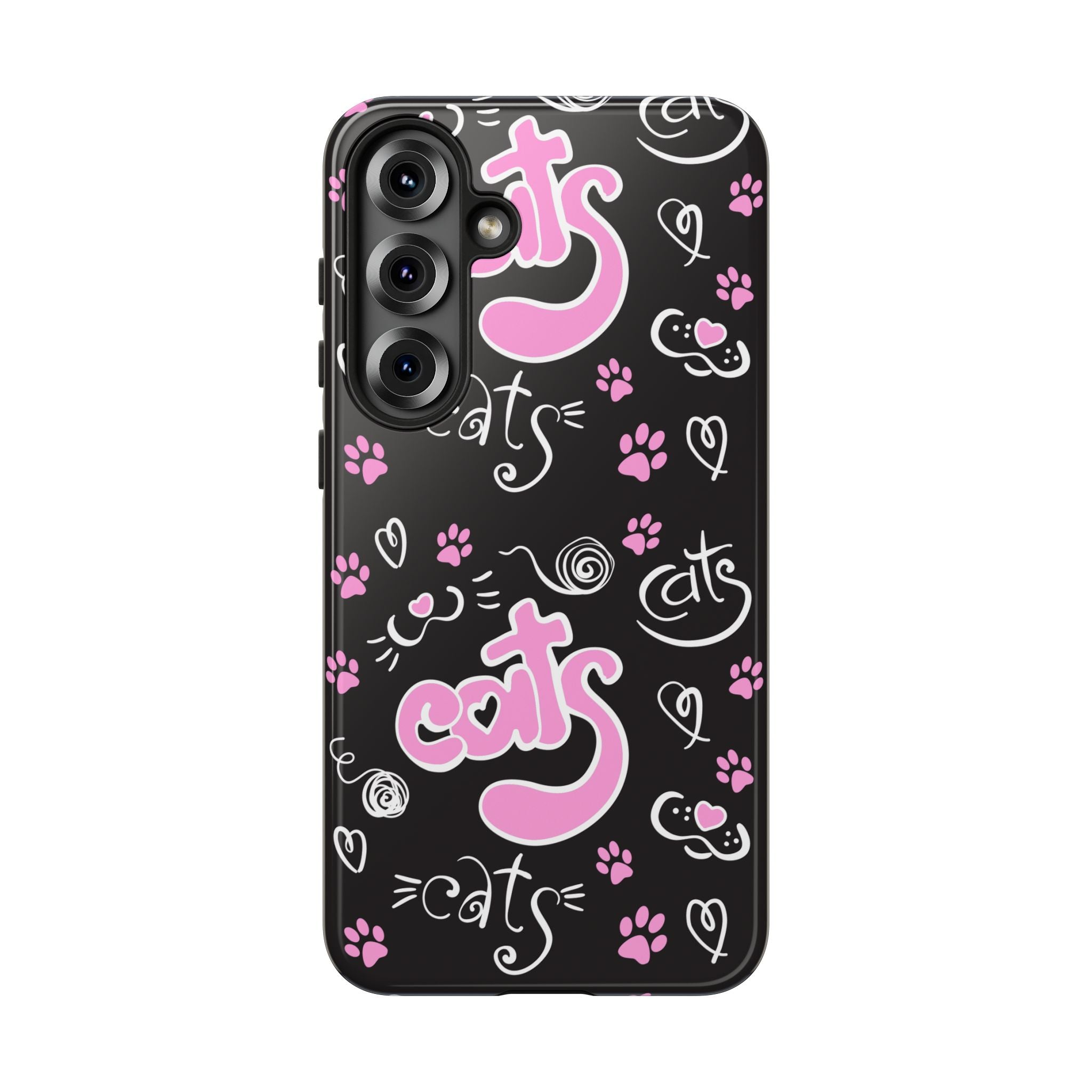 Cute Cat Print Phone Cases, Tough Cases for Cat Lovers, Pet Phone Cover, Gift for Cat Moms, Stylish Phone Accessories