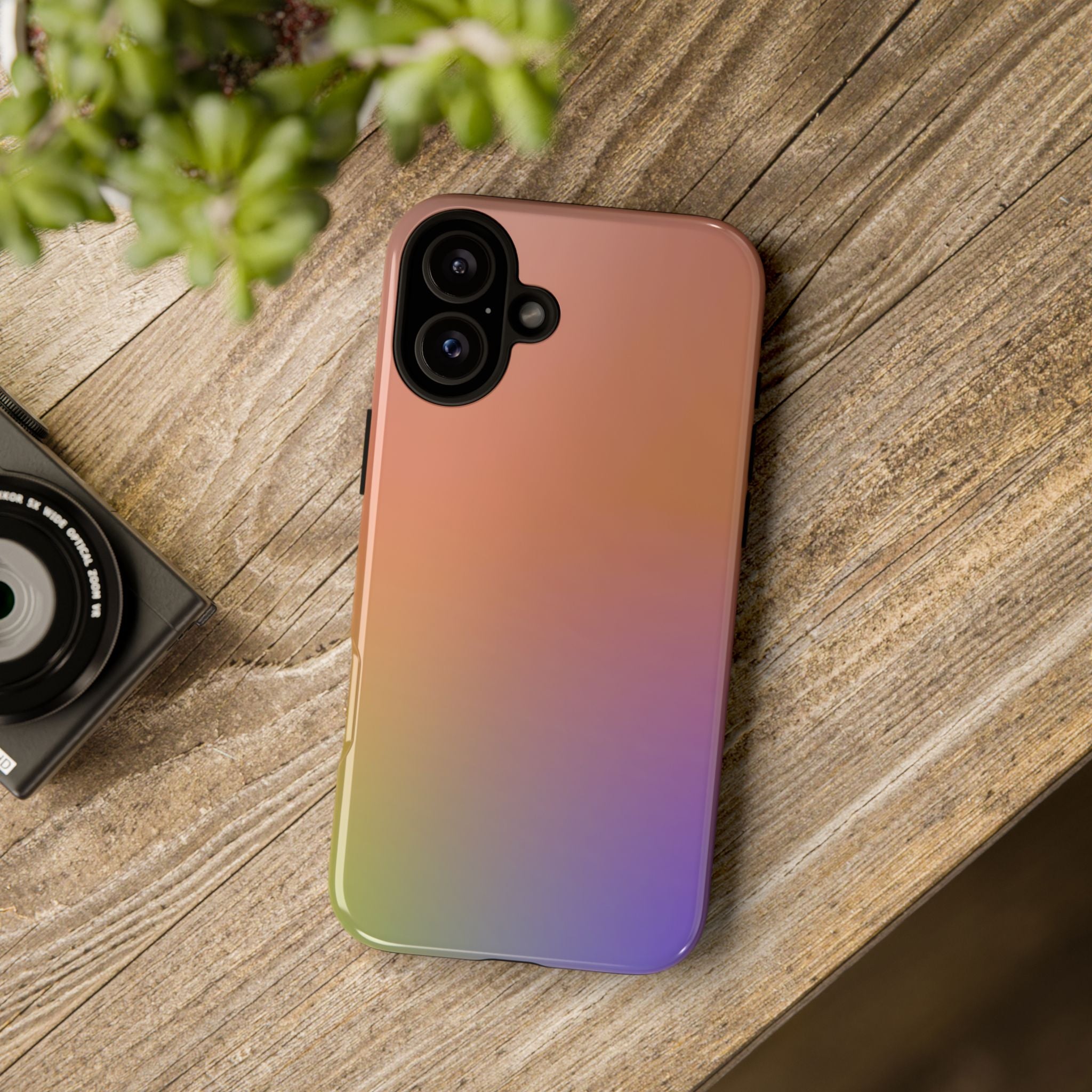 Colorful Gradient Phone Case, Tough Cases for iPhone, Customizable Phone Cover, Trendy Tech Accessory, Gift for Tech Lovers