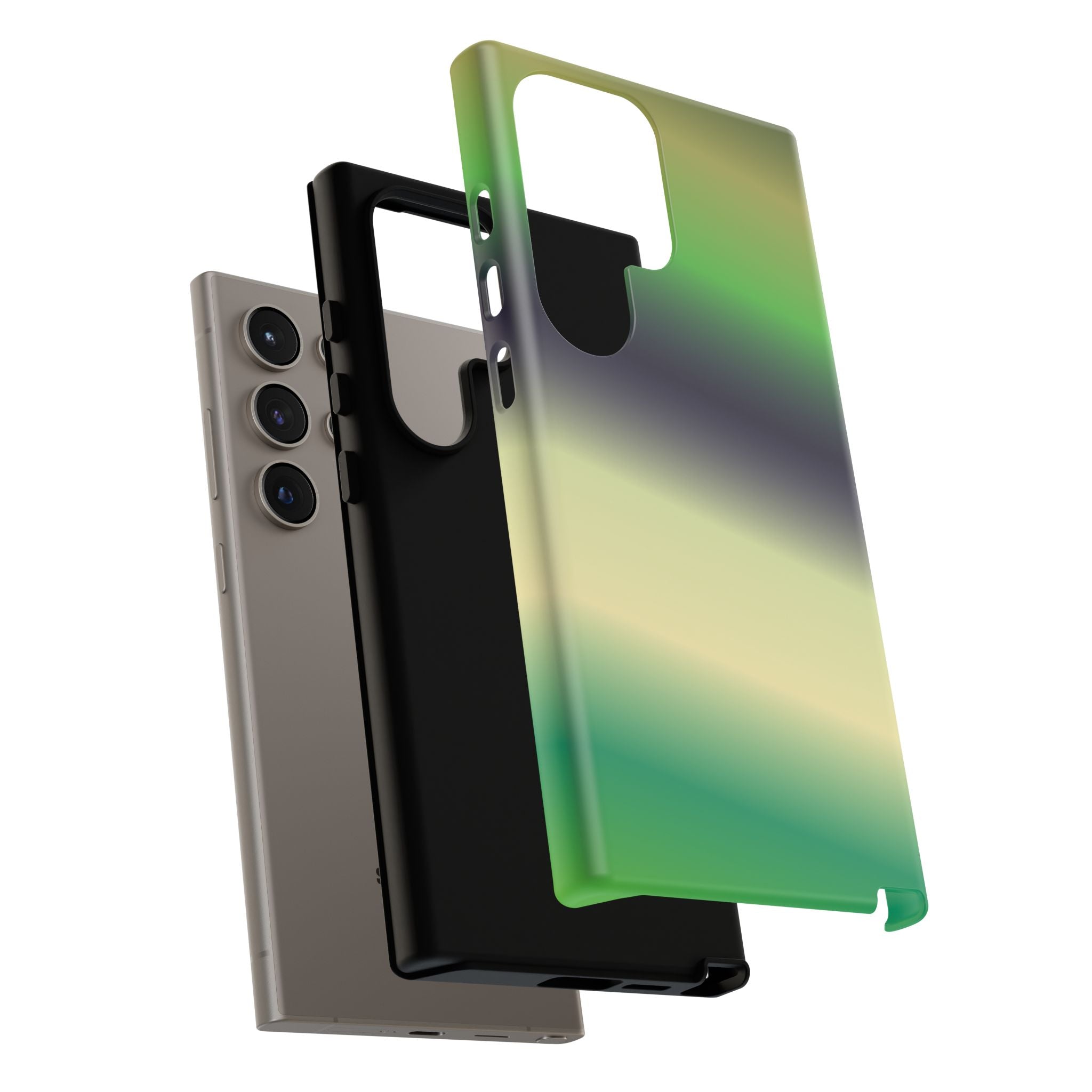 Gradient Phone Case - Tough Cases, Unique Cell Phone Cover, Stylish Tech Accessories, Green and Black Gradient, Perfect Gift