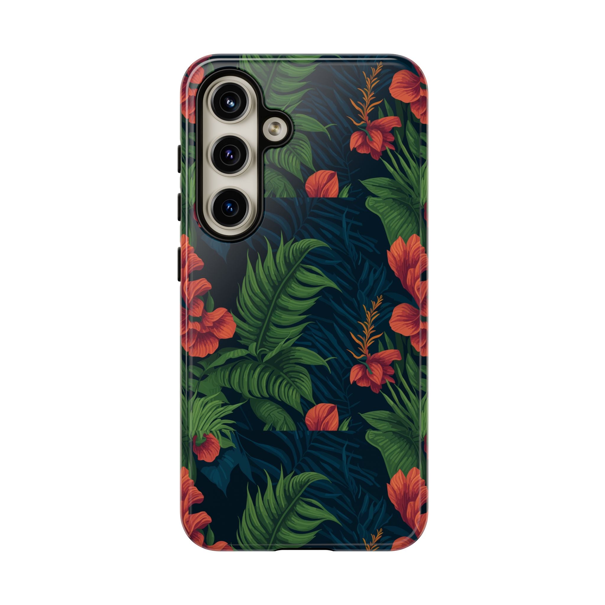 Tropical Phone Case with Floral Design, Eco-Friendly Protection for Summer Vibes, Ideal Gift for Nature Lovers, Vibrant Background
