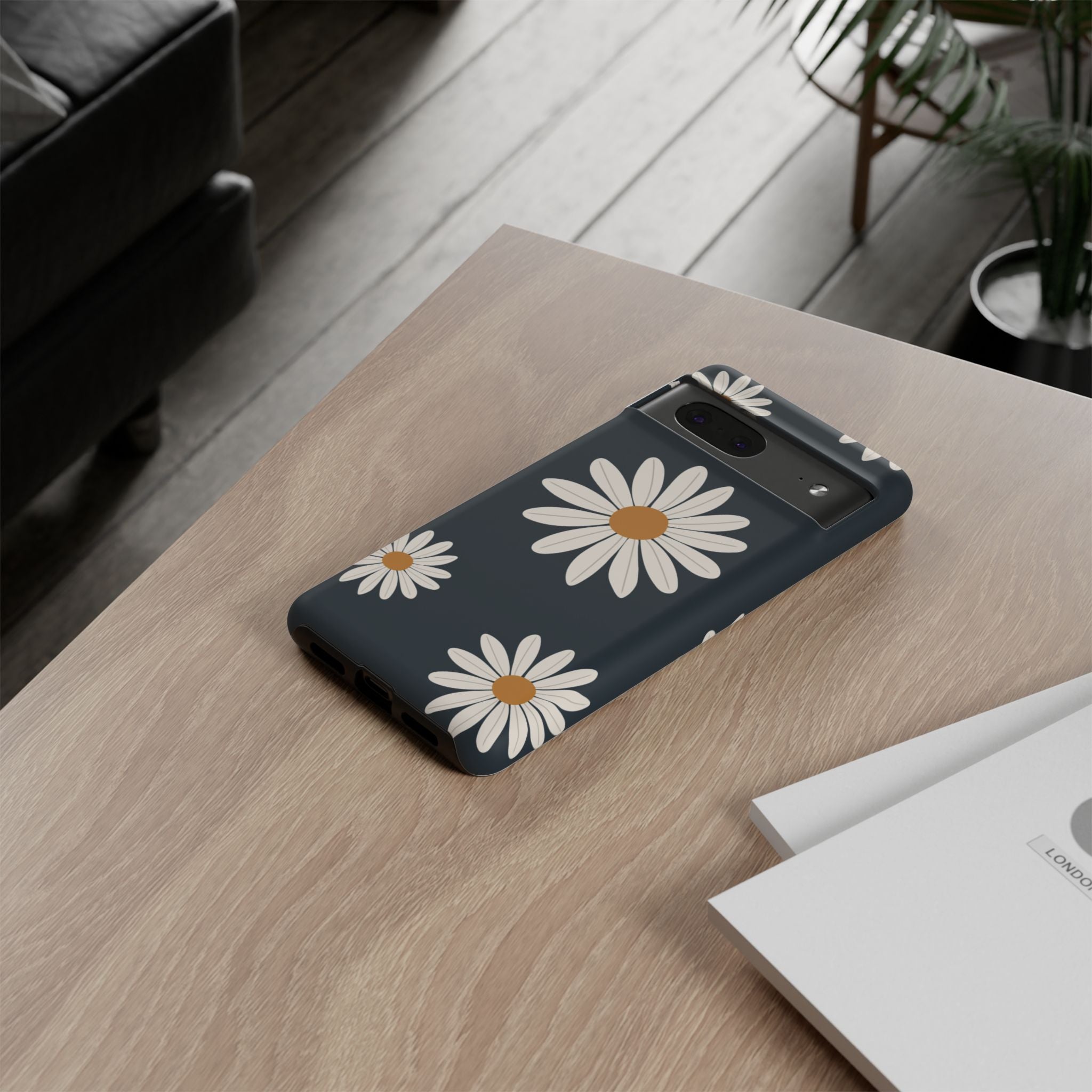 Daisy Phone Case, Floral Phone Cover, Tough Phone Case, Gift for Flower Lovers, Smartphone Accessory, Spring Design