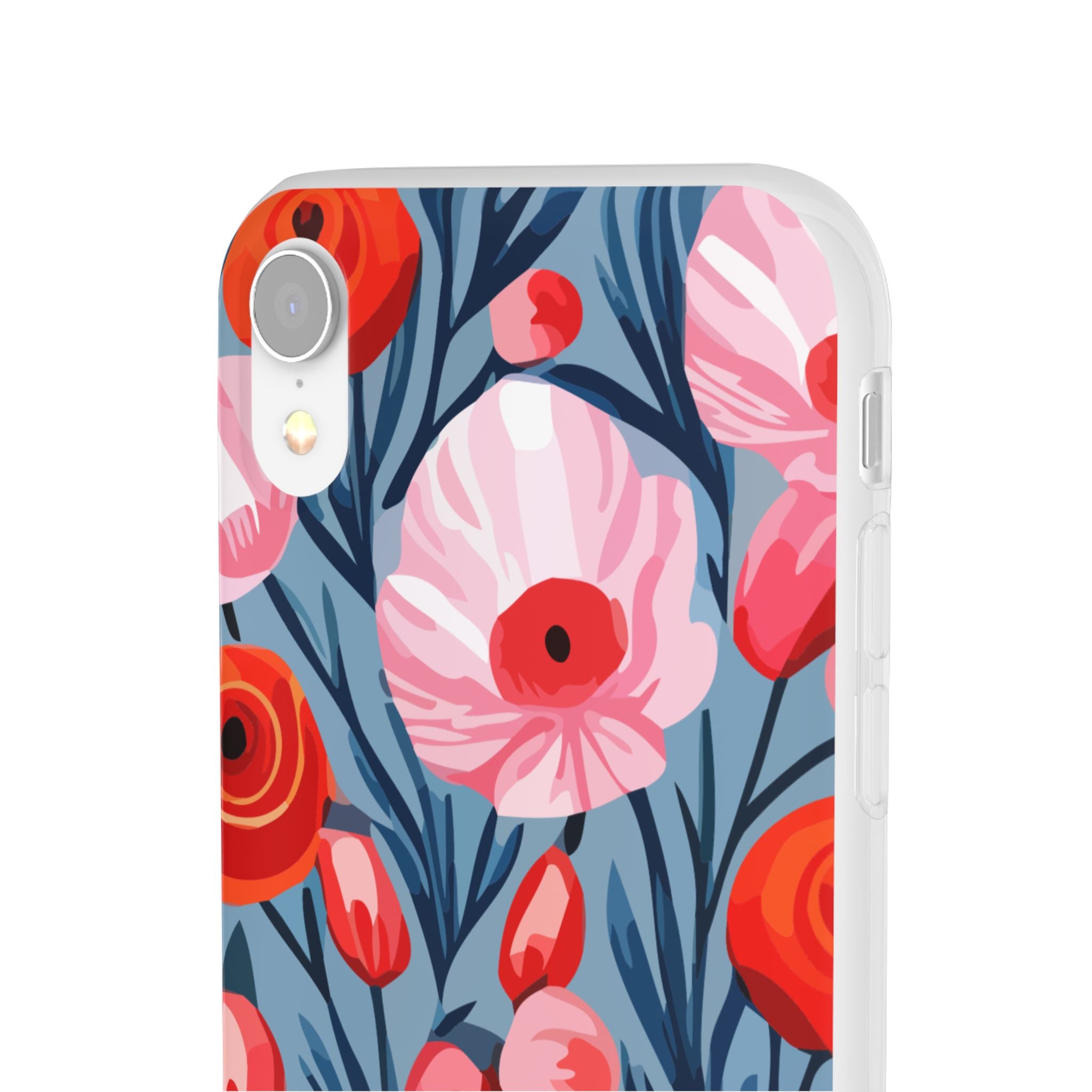 Beautiful Floral Flexi Cases for Phone, Stylish Protective Cover, Gift for Her, Phone Accessories, Floral Design