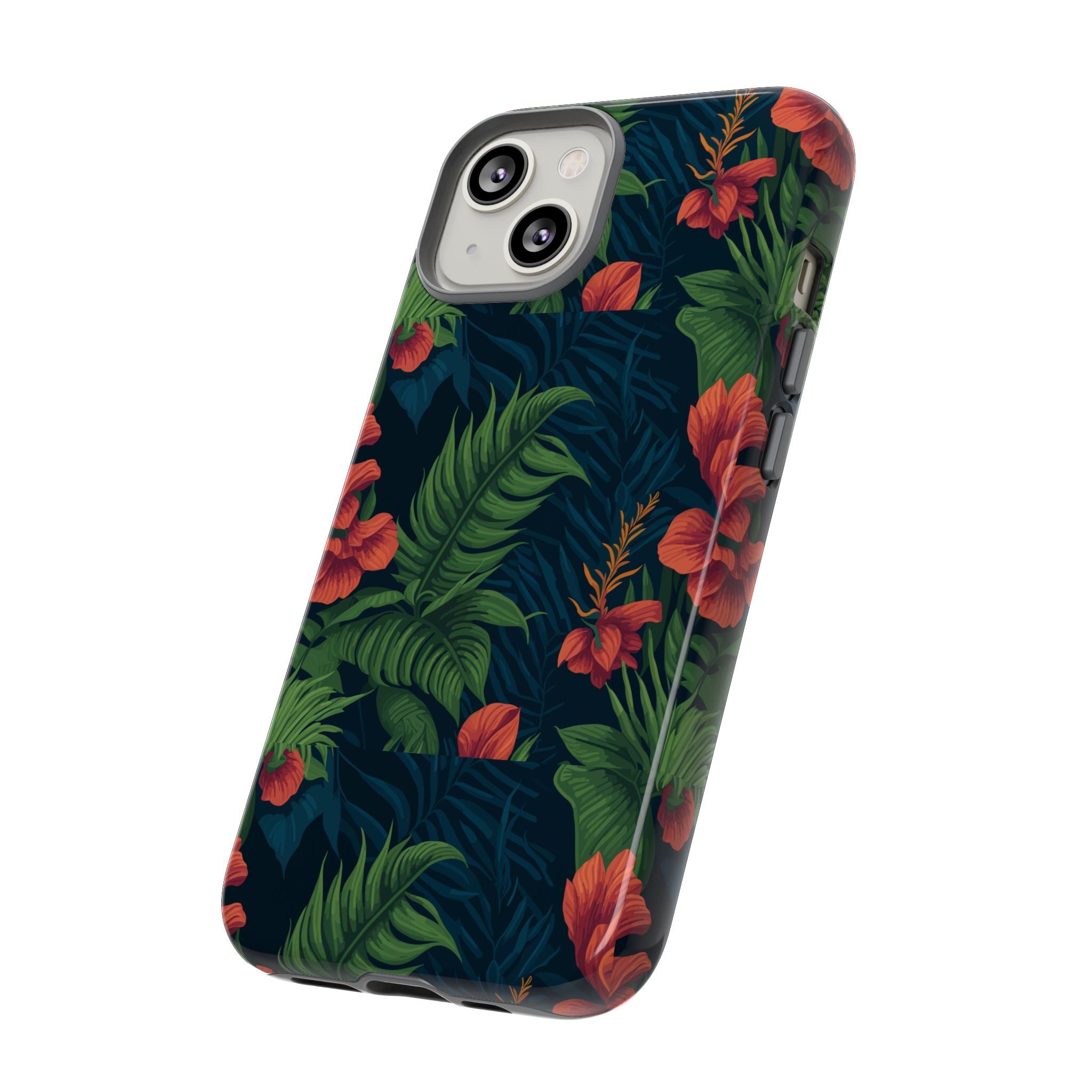 Tropical Phone Case with Floral Design, Eco-Friendly Protection for Summer Vibes, Ideal Gift for Nature Lovers, Vibrant Background