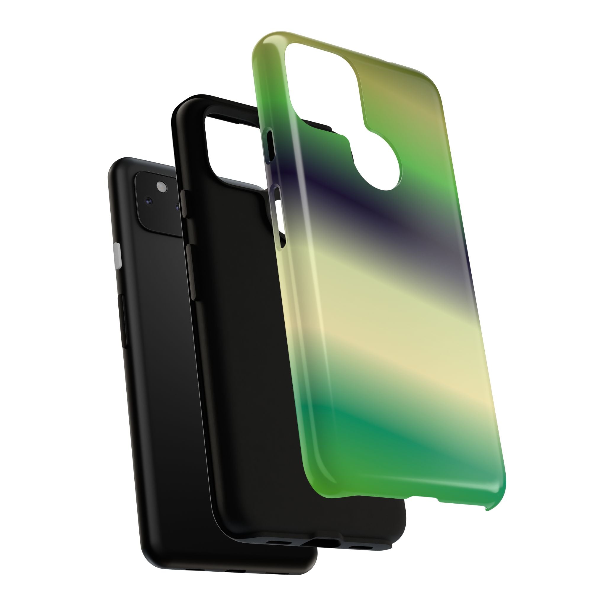 Gradient Phone Case - Tough Cases, Unique Cell Phone Cover, Stylish Tech Accessories, Green and Black Gradient, Perfect Gift
