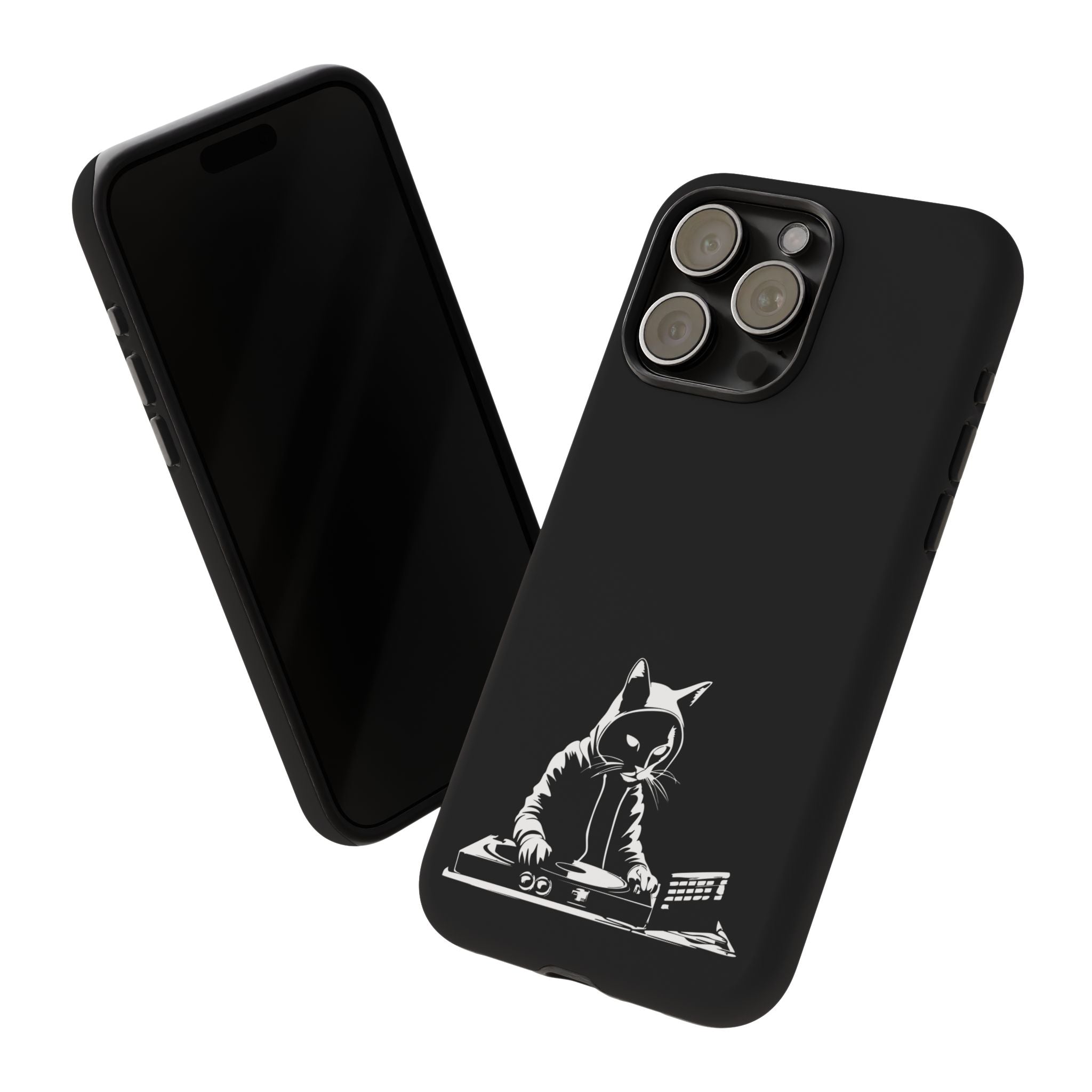 Cat DJ Phone Case | Stylish Tough Cases for Music Lovers, Gift for Cat Owners, Unique Phone Accessory, Cool Tech Gear