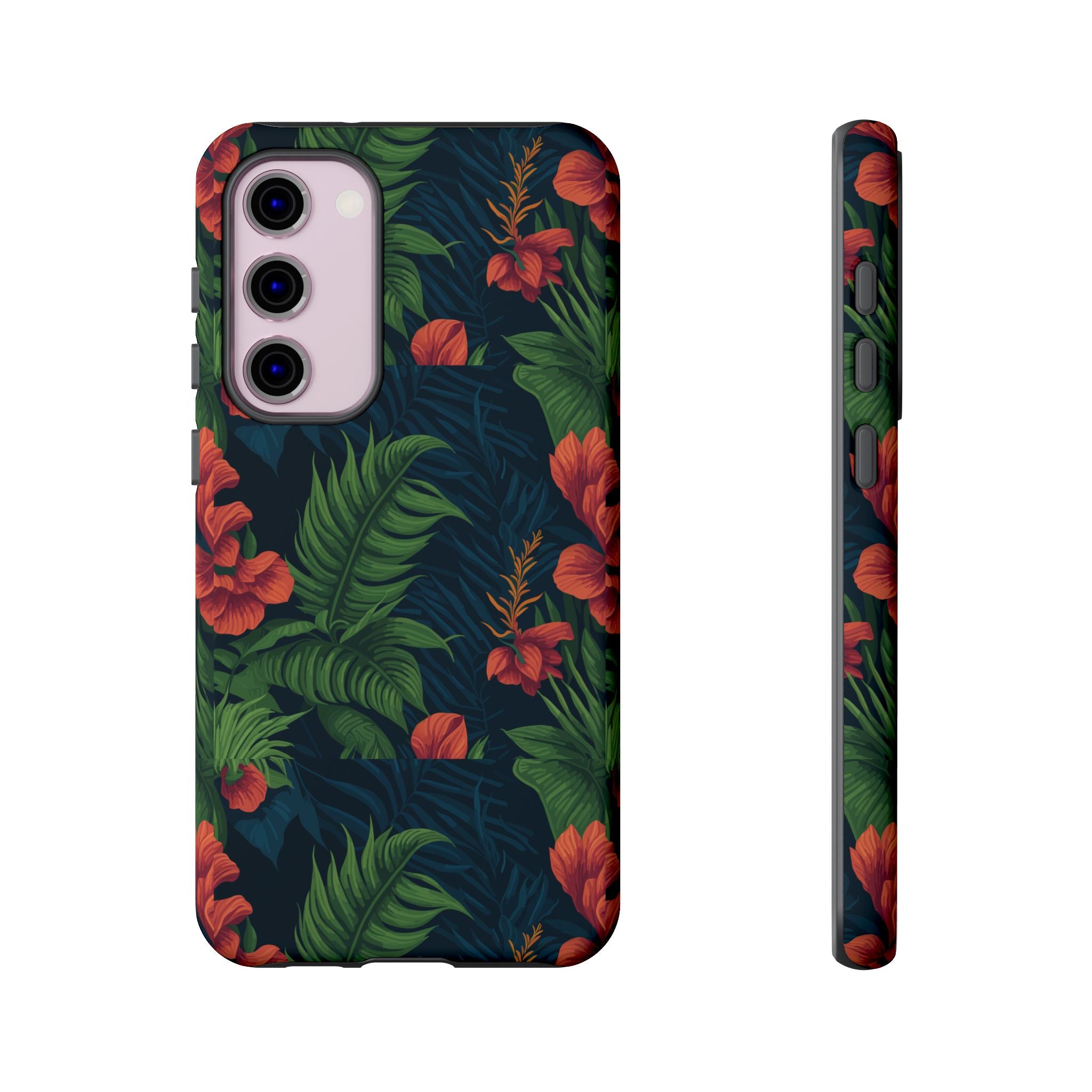 Tropical Phone Case with Floral Design, Eco-Friendly Protection for Summer Vibes, Ideal Gift for Nature Lovers, Vibrant Background