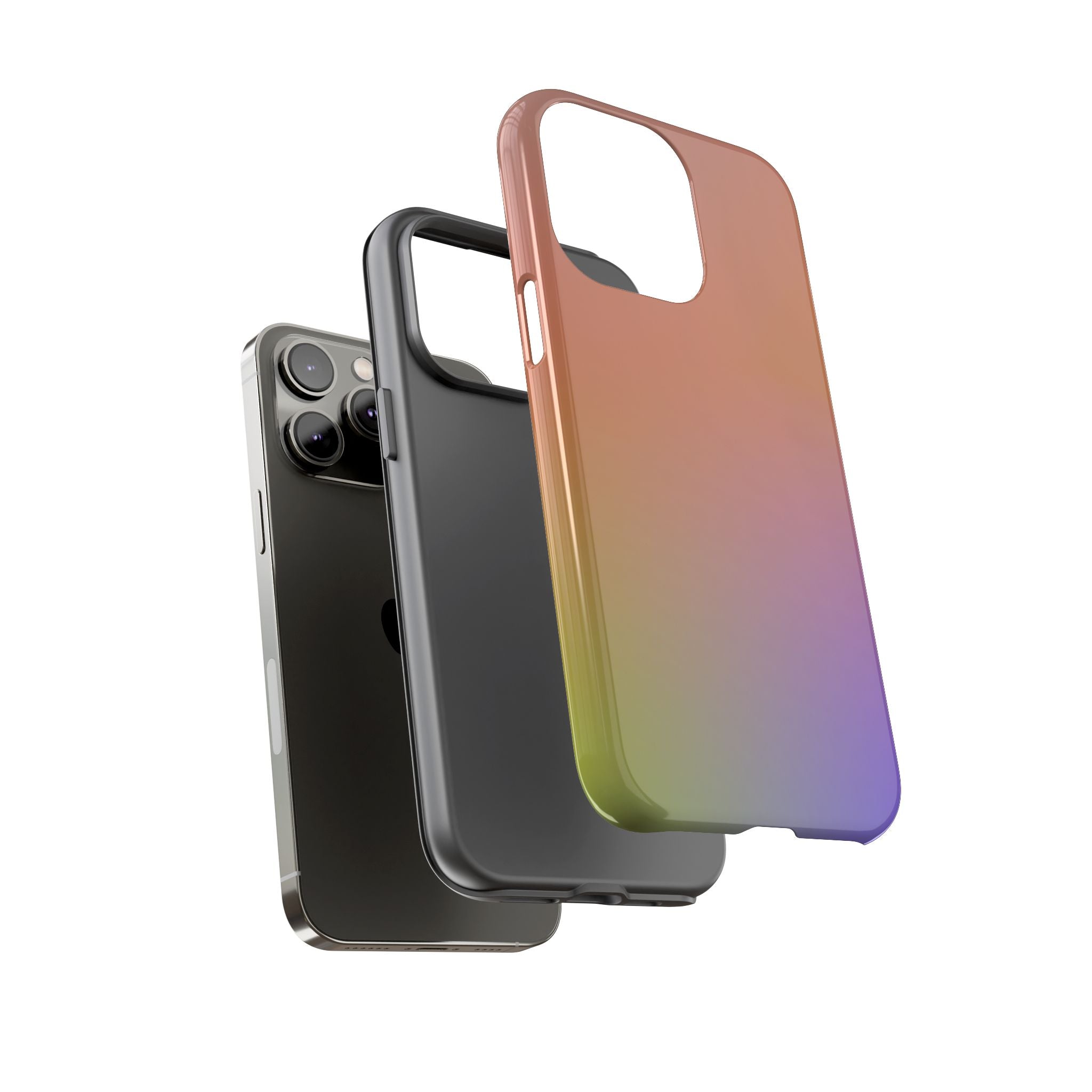 Colorful Gradient Phone Case, Tough Cases for iPhone, Customizable Phone Cover, Trendy Tech Accessory, Gift for Tech Lovers