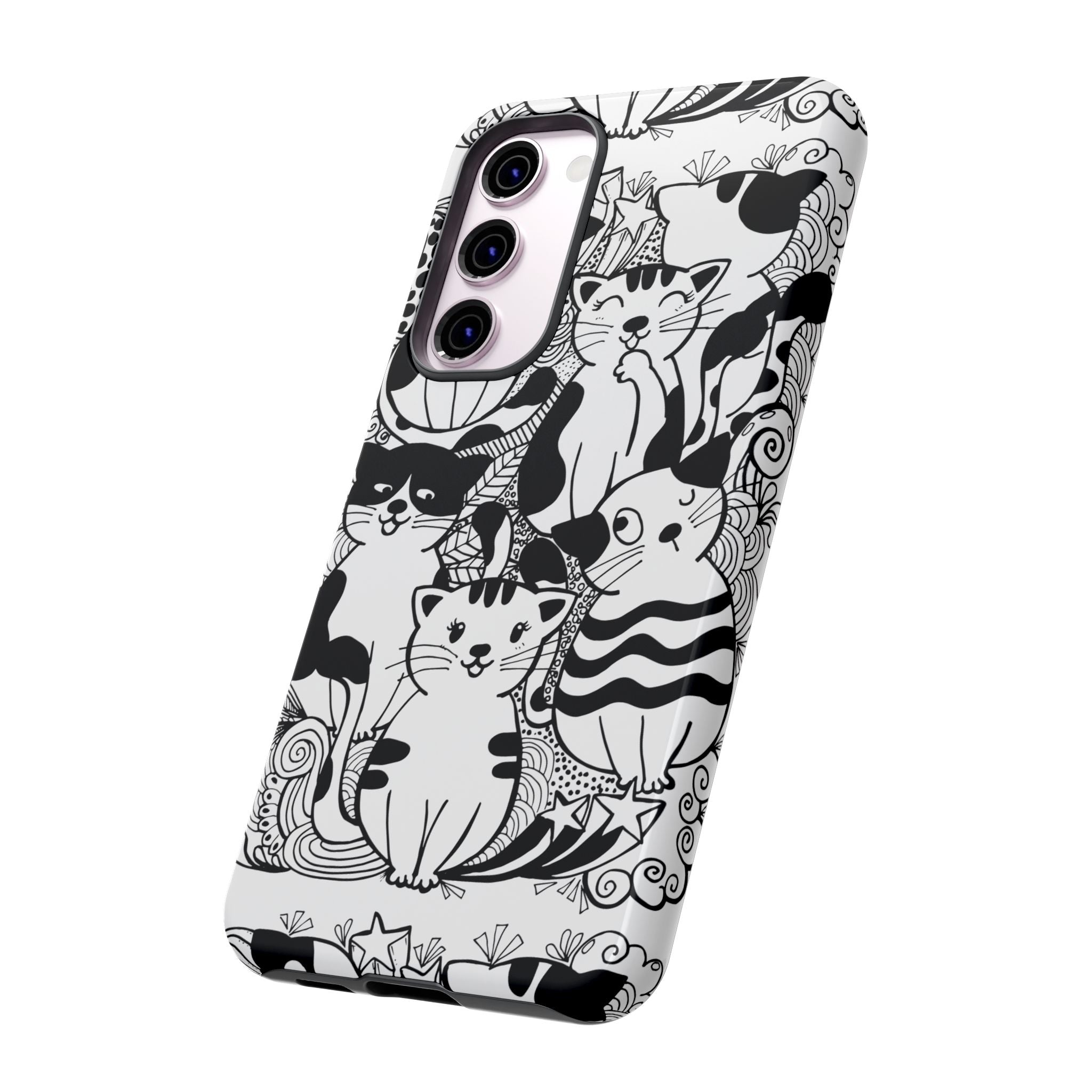 Cat-Themed Phone Case, Cute Cat Art, Pet Lover Gift, Birthday Present, Unique Cat Decor, Fun Tech Accessories, Animal Lover Case