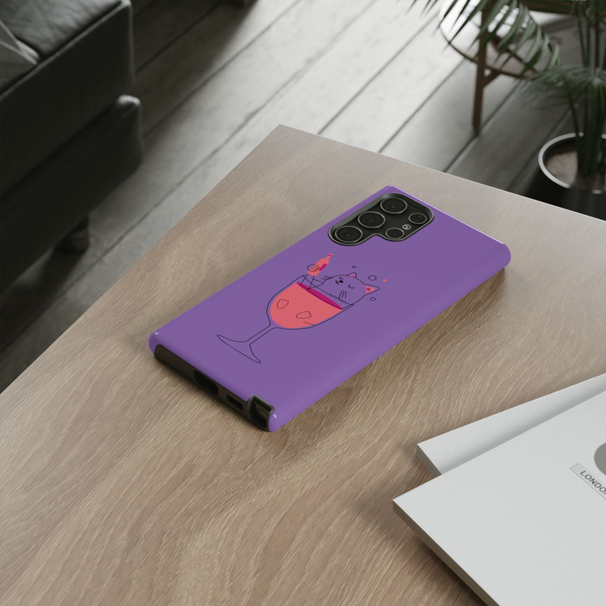Cute Cat Phone Case, Fun Gift for Cat Lovers, Colorful Phone Cover, Pet Lover Accessory, Unique Cat Themed Case