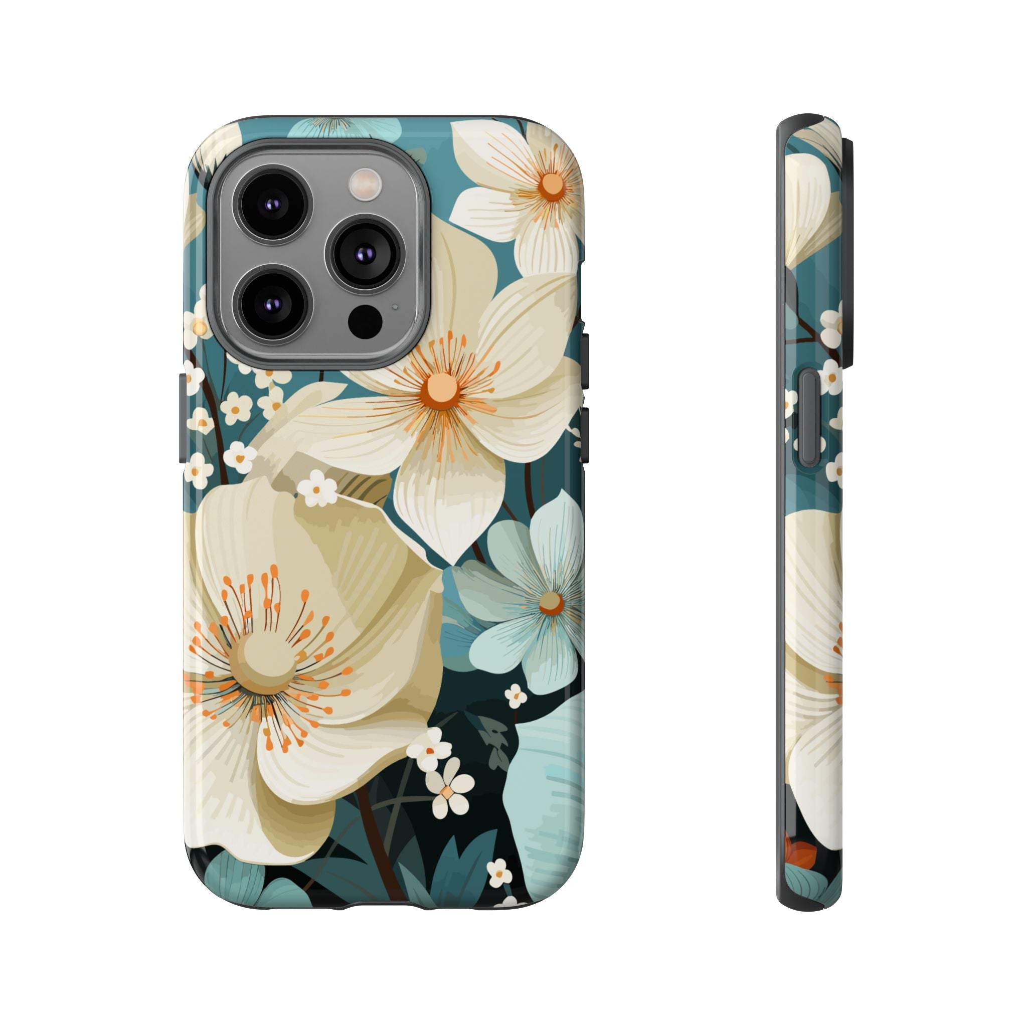 Floral Phone Case, Stylish Tough Cases with Botanical Design, Flower Print Phone Cover, Gifts for Nature Lovers, Eco-Friendly Mobile Cover
