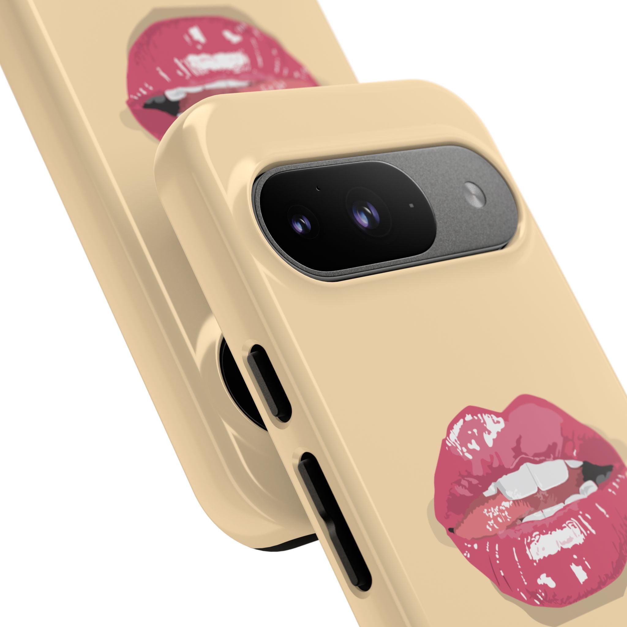Stylish Phone Case with Lip Print, Trendy Mobile Cover, Fashion Accessory, Gift for Her, Cute Cell Phone Case