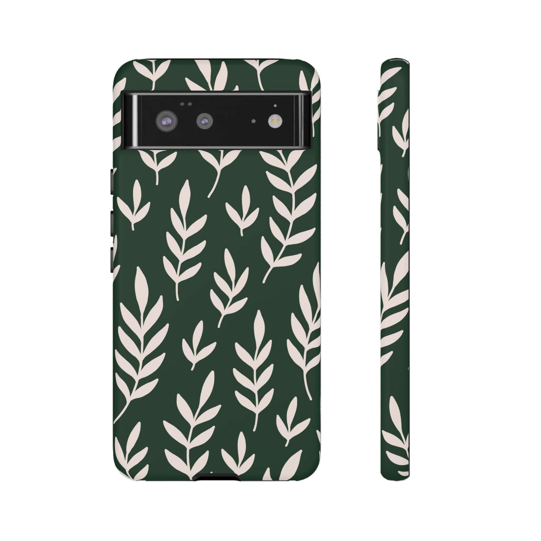 Leafy Phone Case, Tough Cases for Nature Lovers, Green Leaf Design, Eco-Friendly, Stylish Mobile Cover, Gift for Her