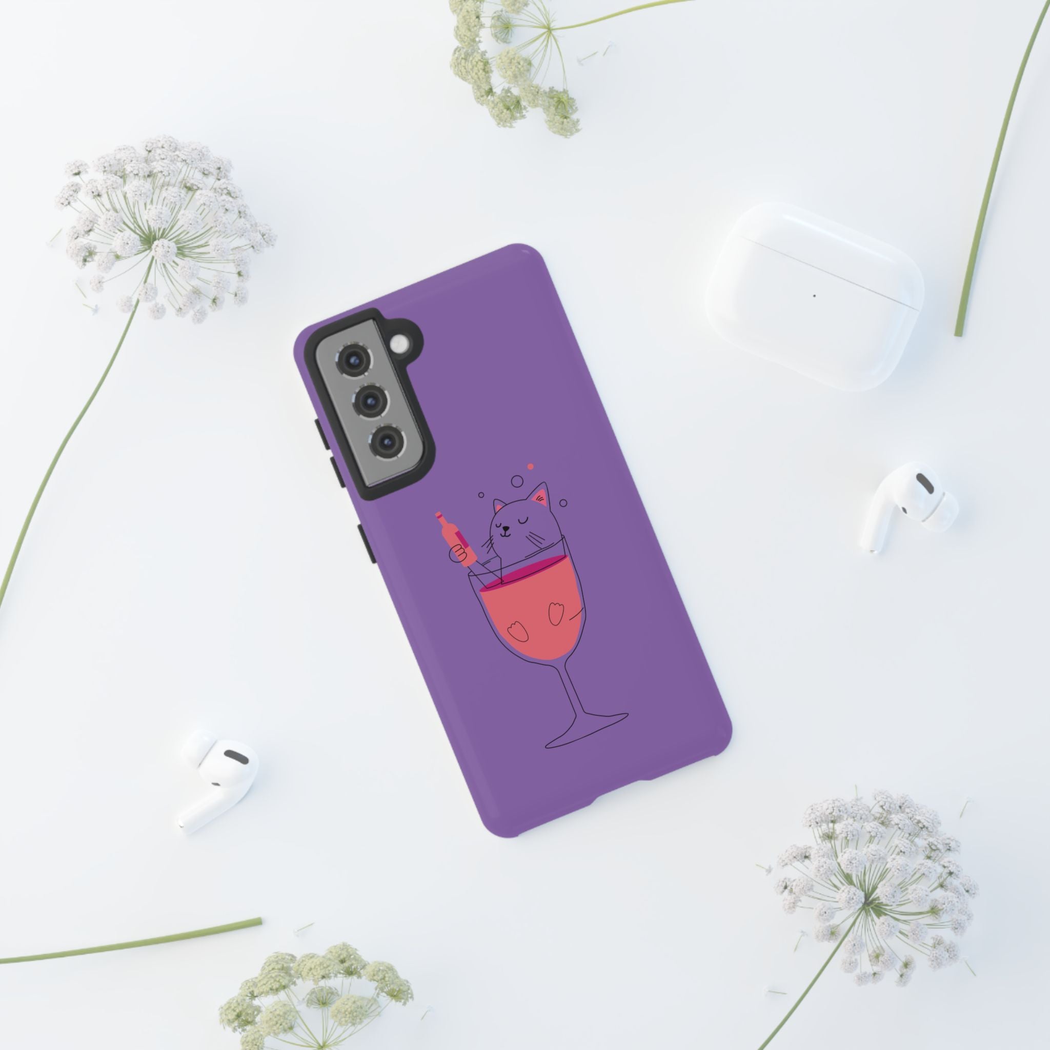 Cute Cat Phone Case, Fun Gift for Cat Lovers, Colorful Phone Cover, Pet Lover Accessory, Unique Cat Themed Case